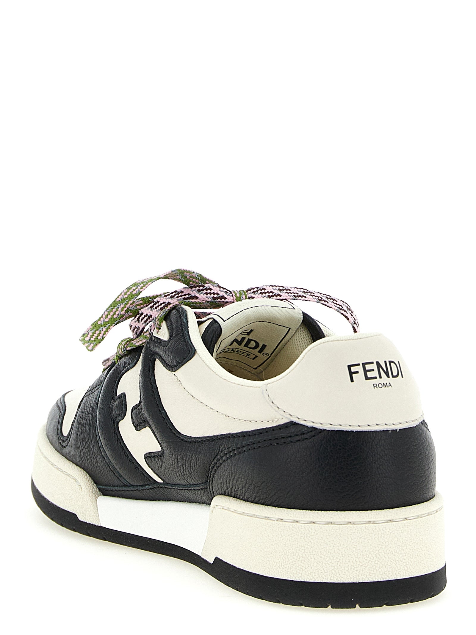 Fendi Zweifarbige Kalbsleder-Sneaker im Athletic-Stil