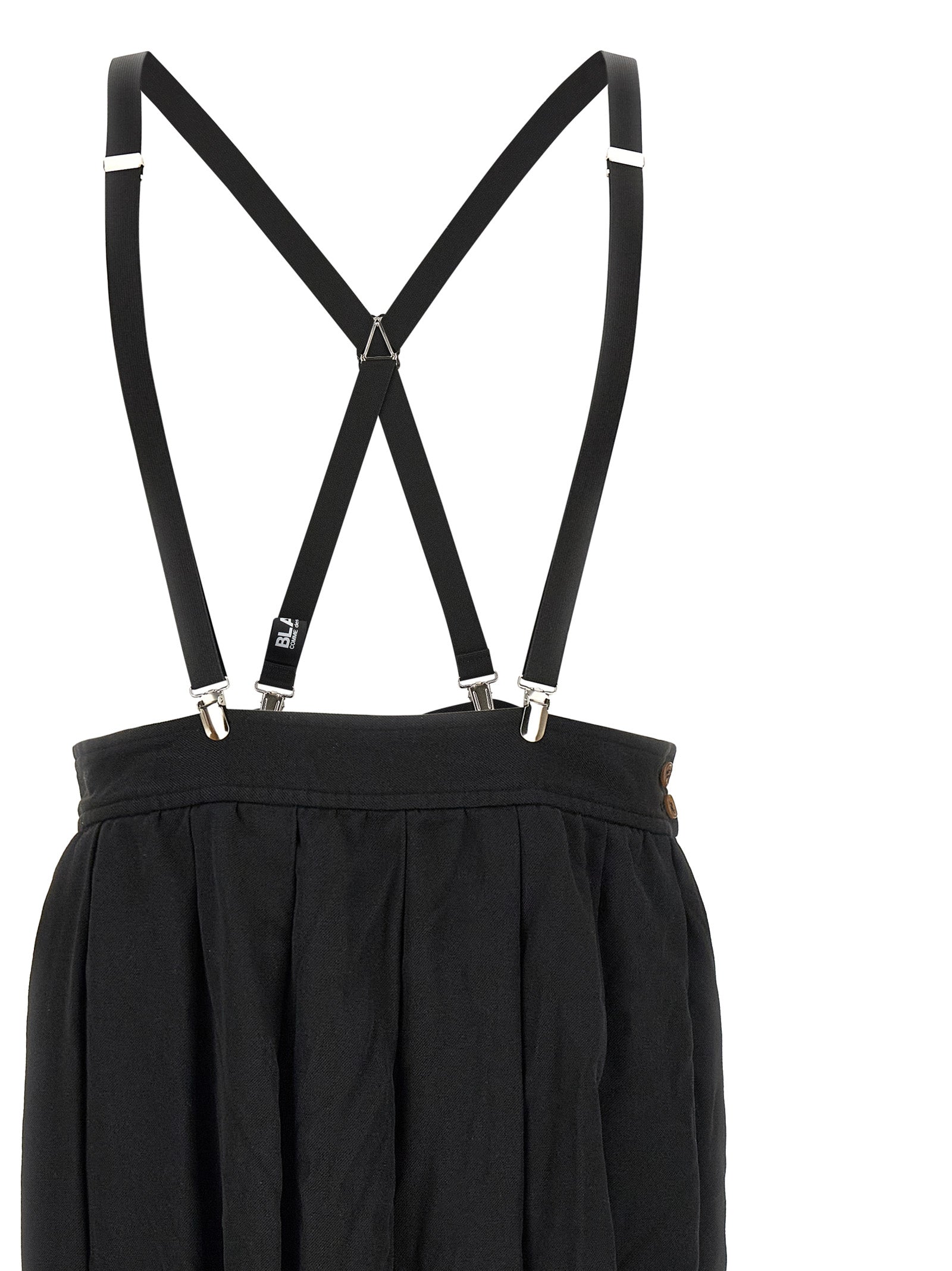 Comme Des Garçons Schwarzer Midirock aus Polyester