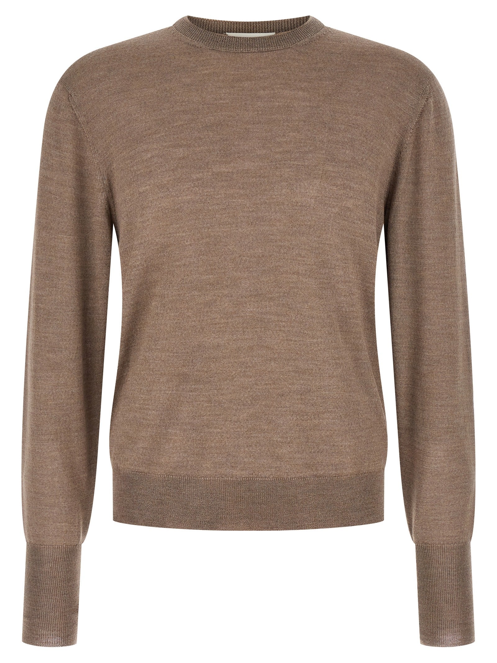MA'RY'YA Grauer Cardigan aus reiner Schurwolle