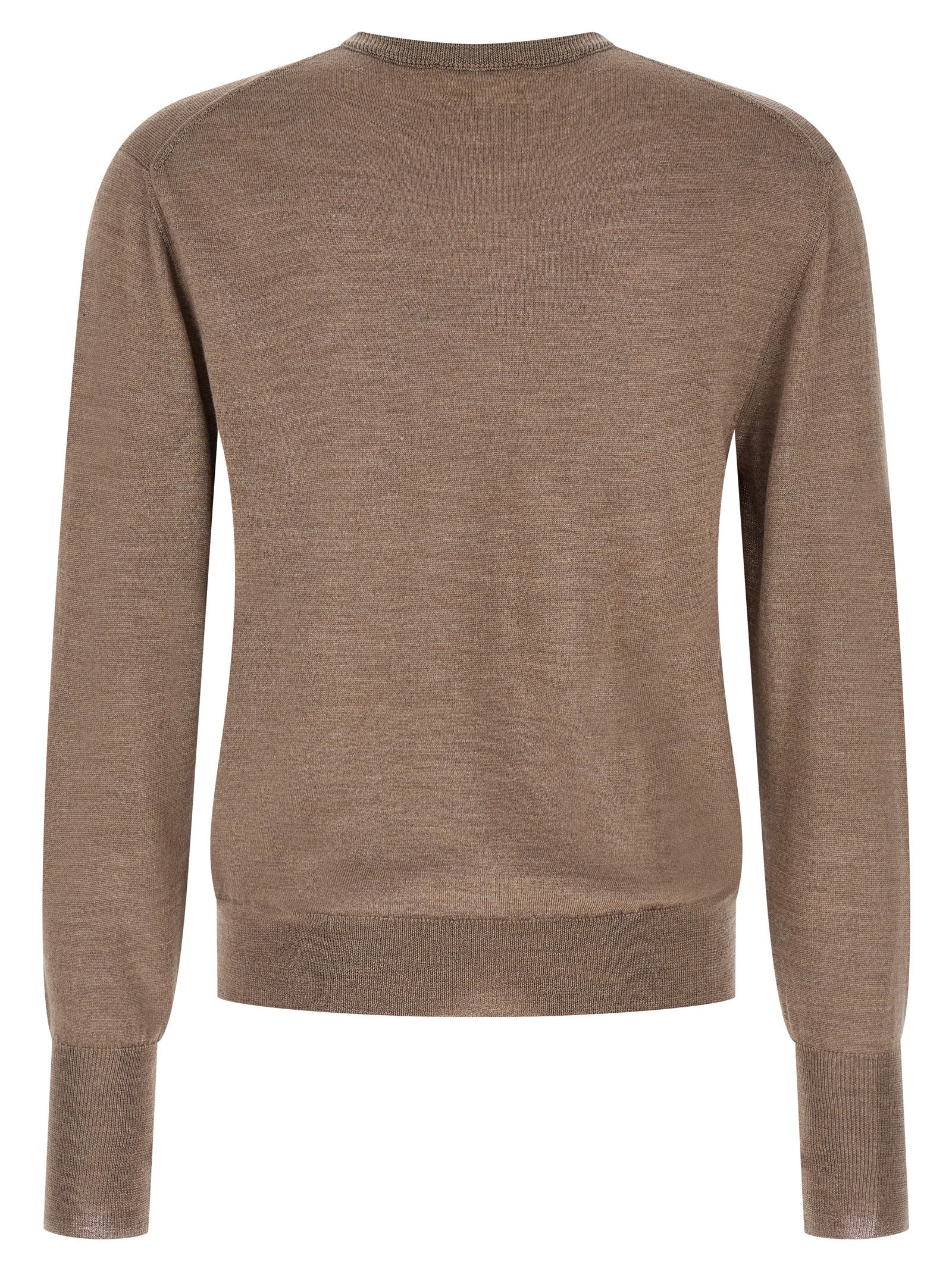 MA'RY'YA Grauer Cardigan aus reiner Schurwolle