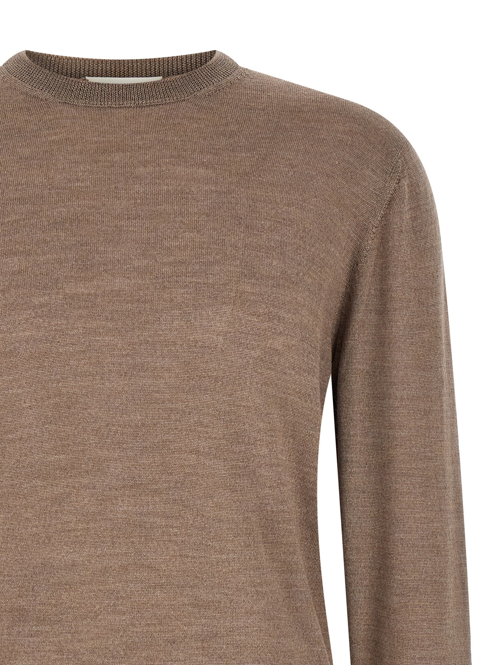 MA'RY'YA Grauer Cardigan aus reiner Schurwolle