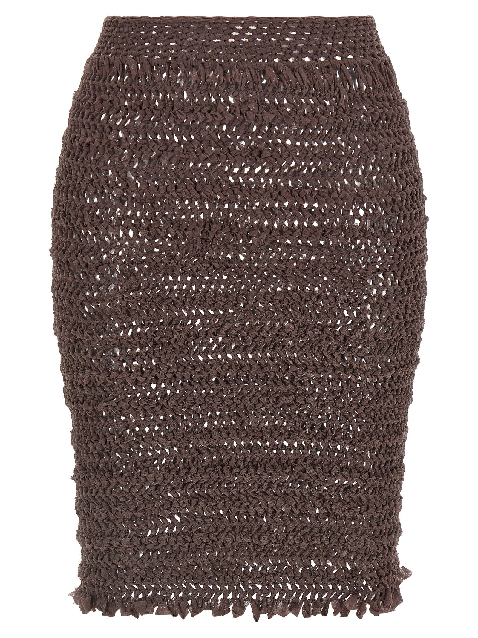 ALLIS Brauner Midirock aus Polyester