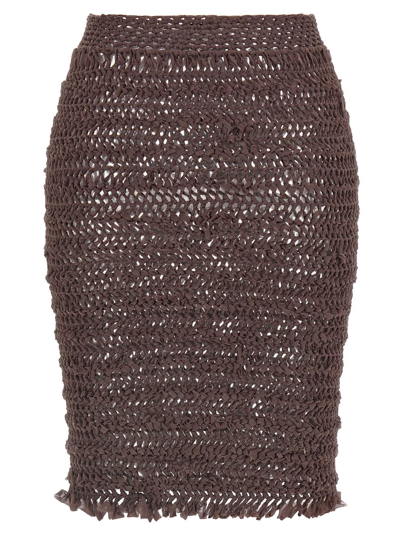 ALLIS Brauner Midirock aus Polyester