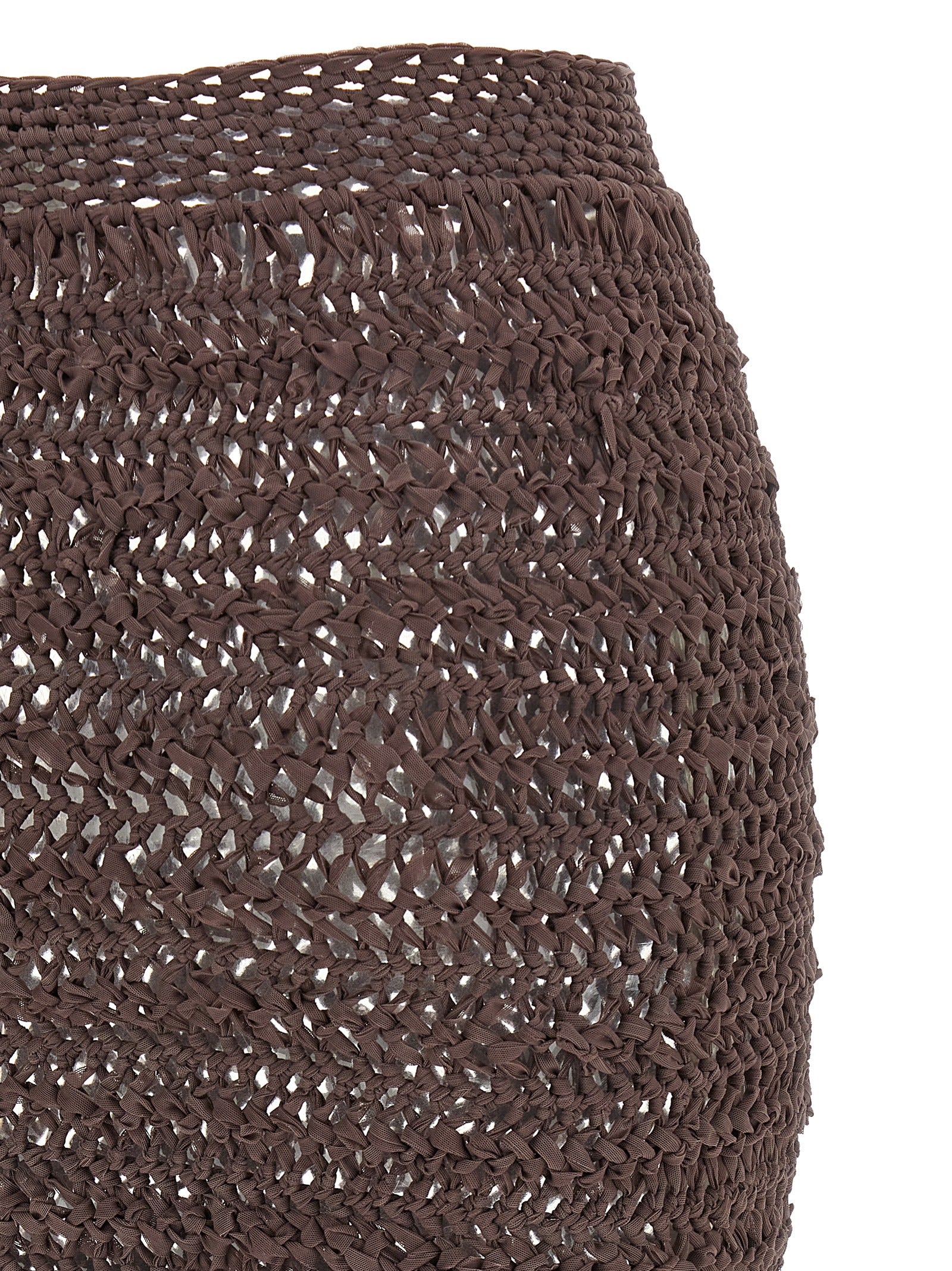 ALLIS Brauner Midirock aus Polyester