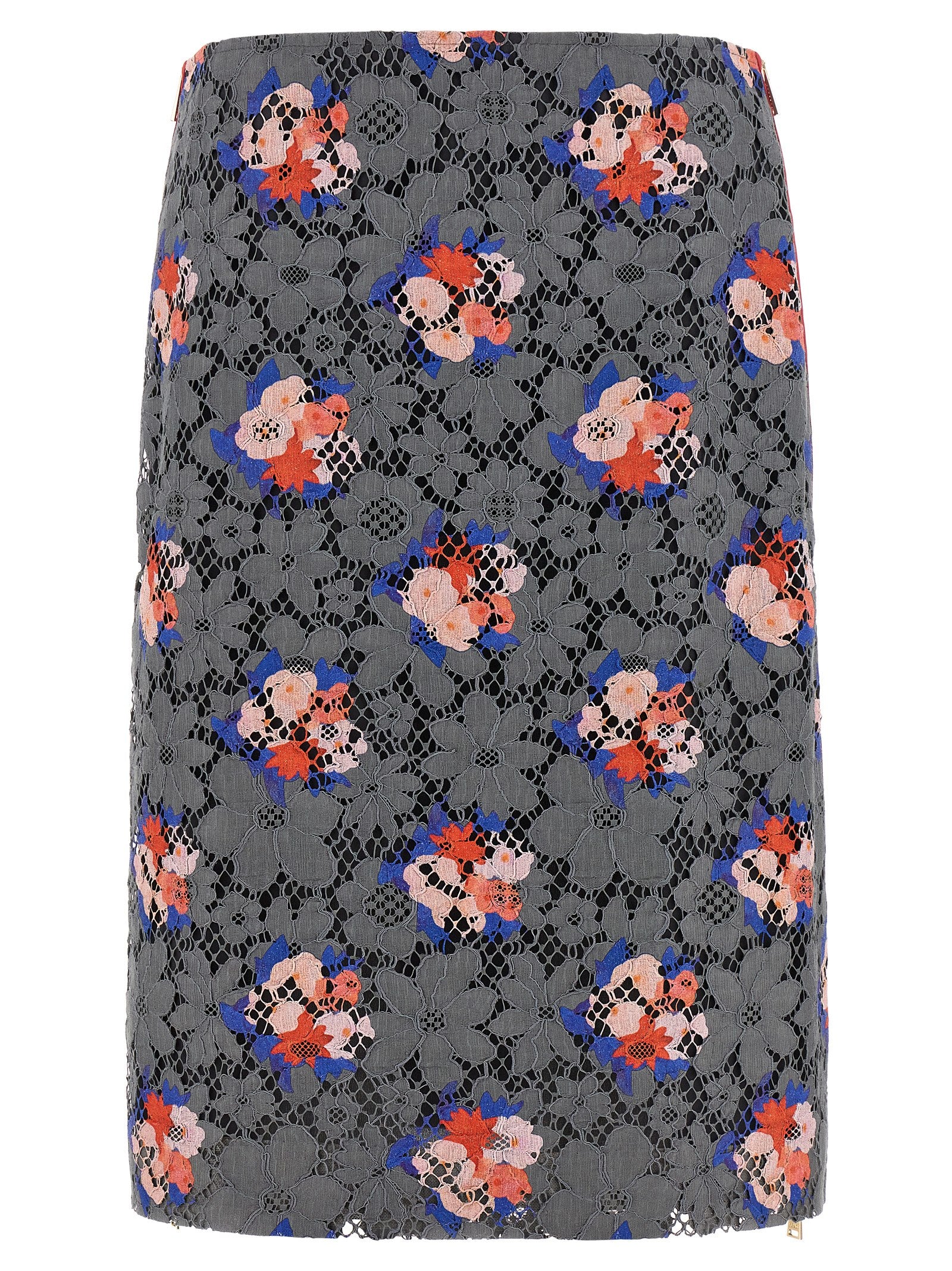 Fendi Grauer Baumwoll-Midirock