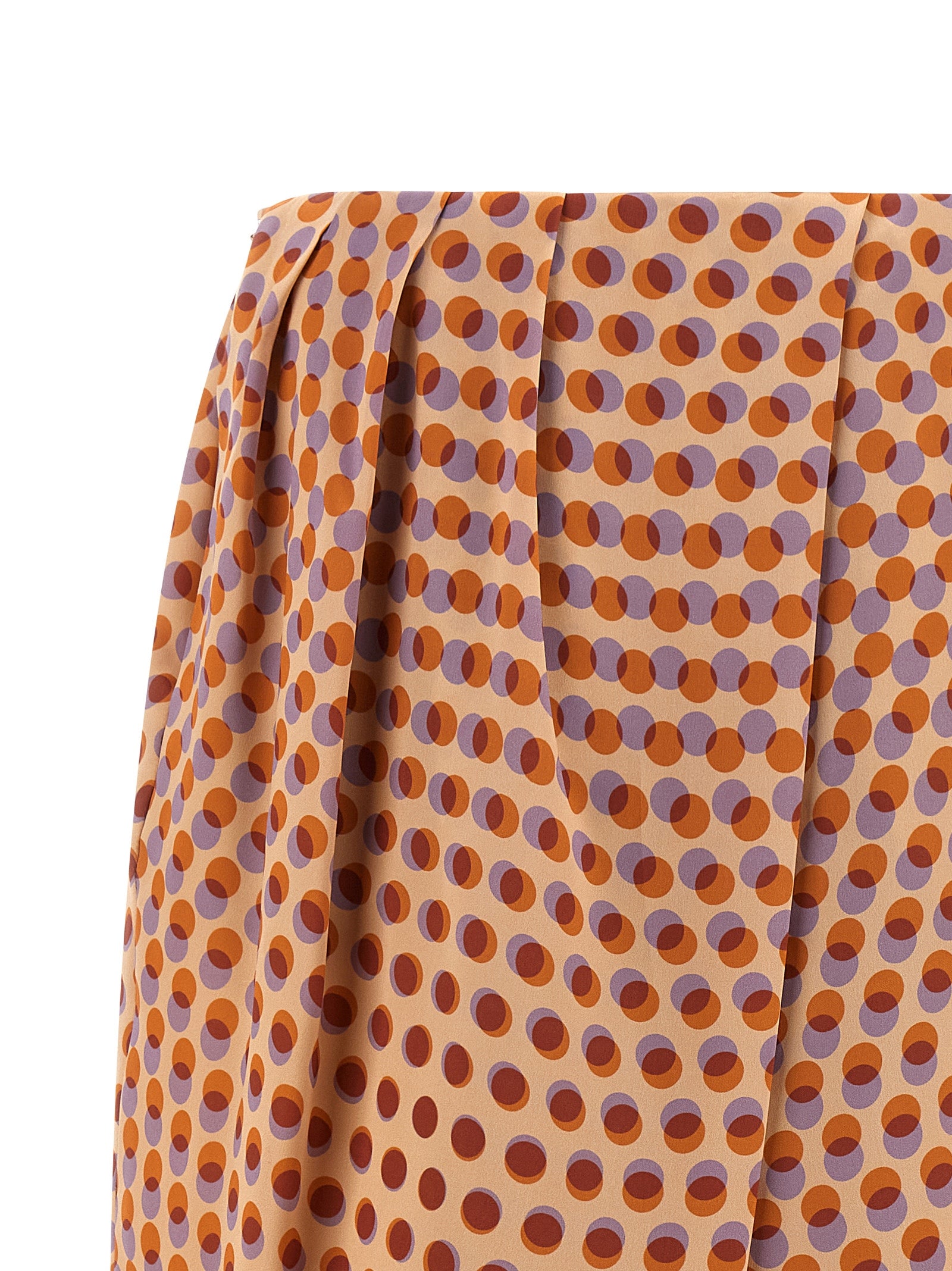 Dries Van Noten Mehrfarbiger Seiden-Midirock