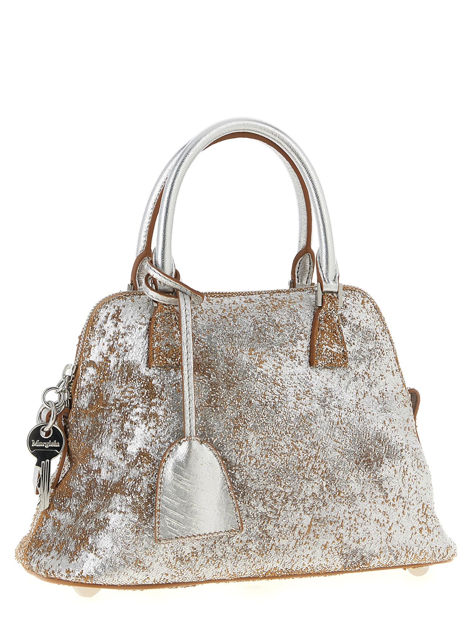 Maison Margiela Handtasche aus Lammleder in Silber
