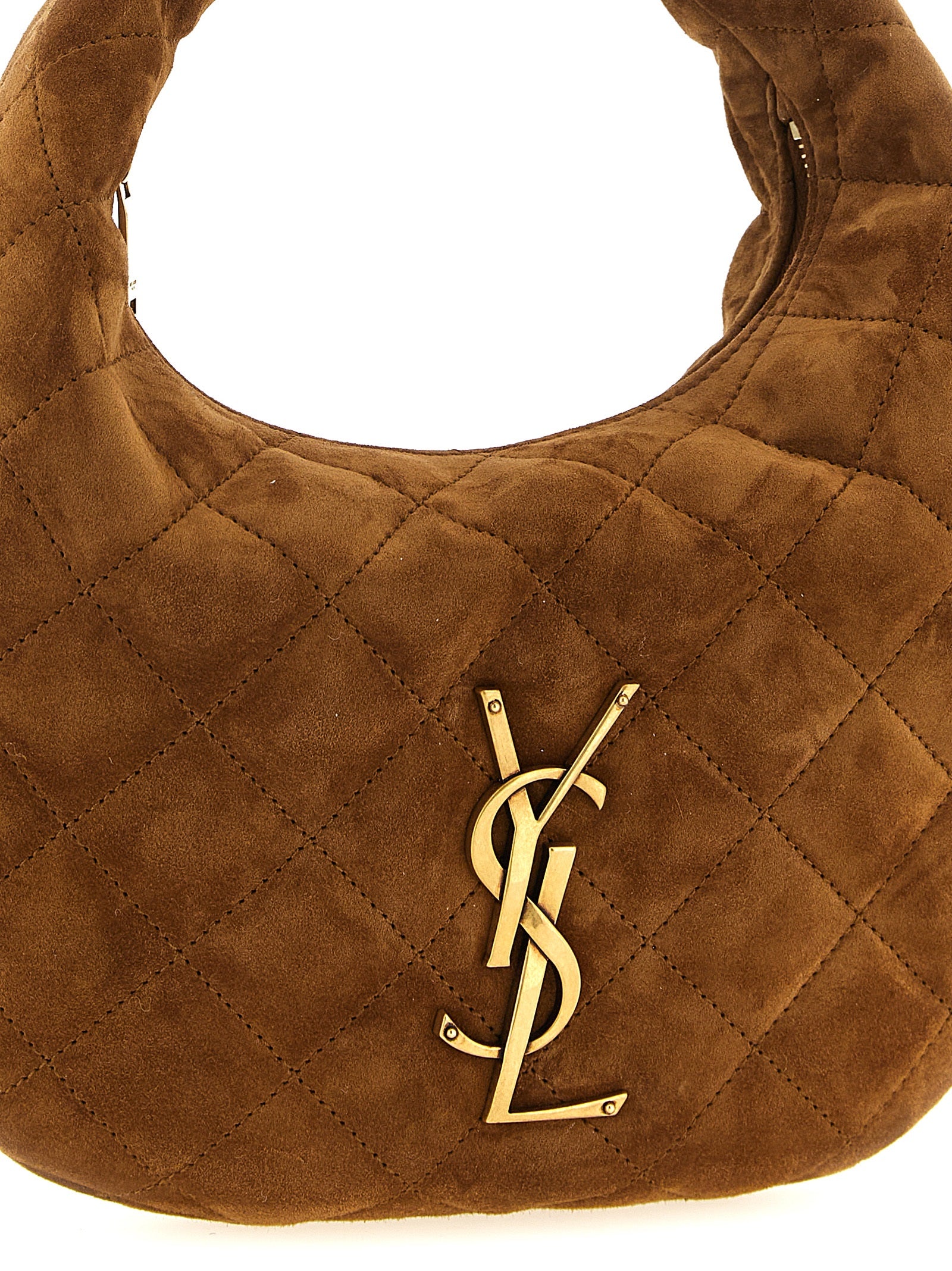 Saint Laurent Braune Kalbsleder-Handtasche