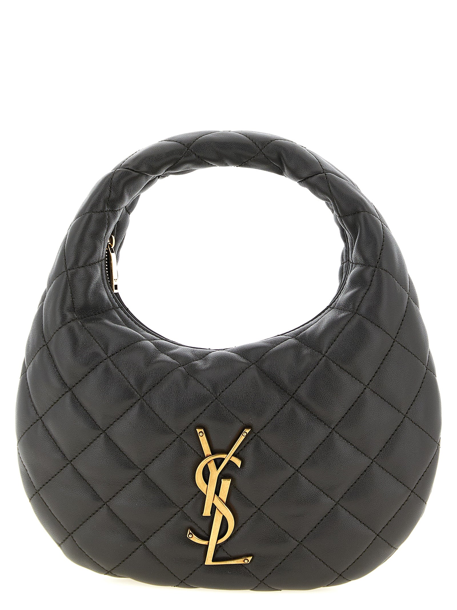 Saint Laurent Braune Lammleder-Handtasche