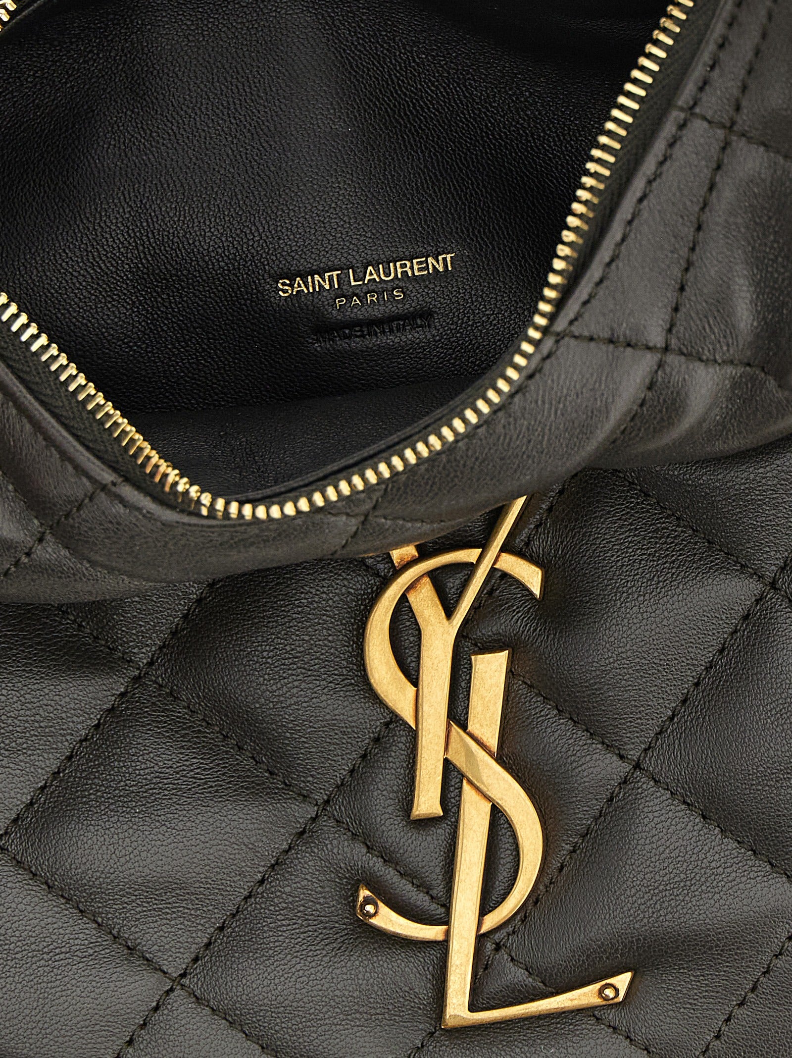 Saint Laurent Braune Lammleder-Handtasche