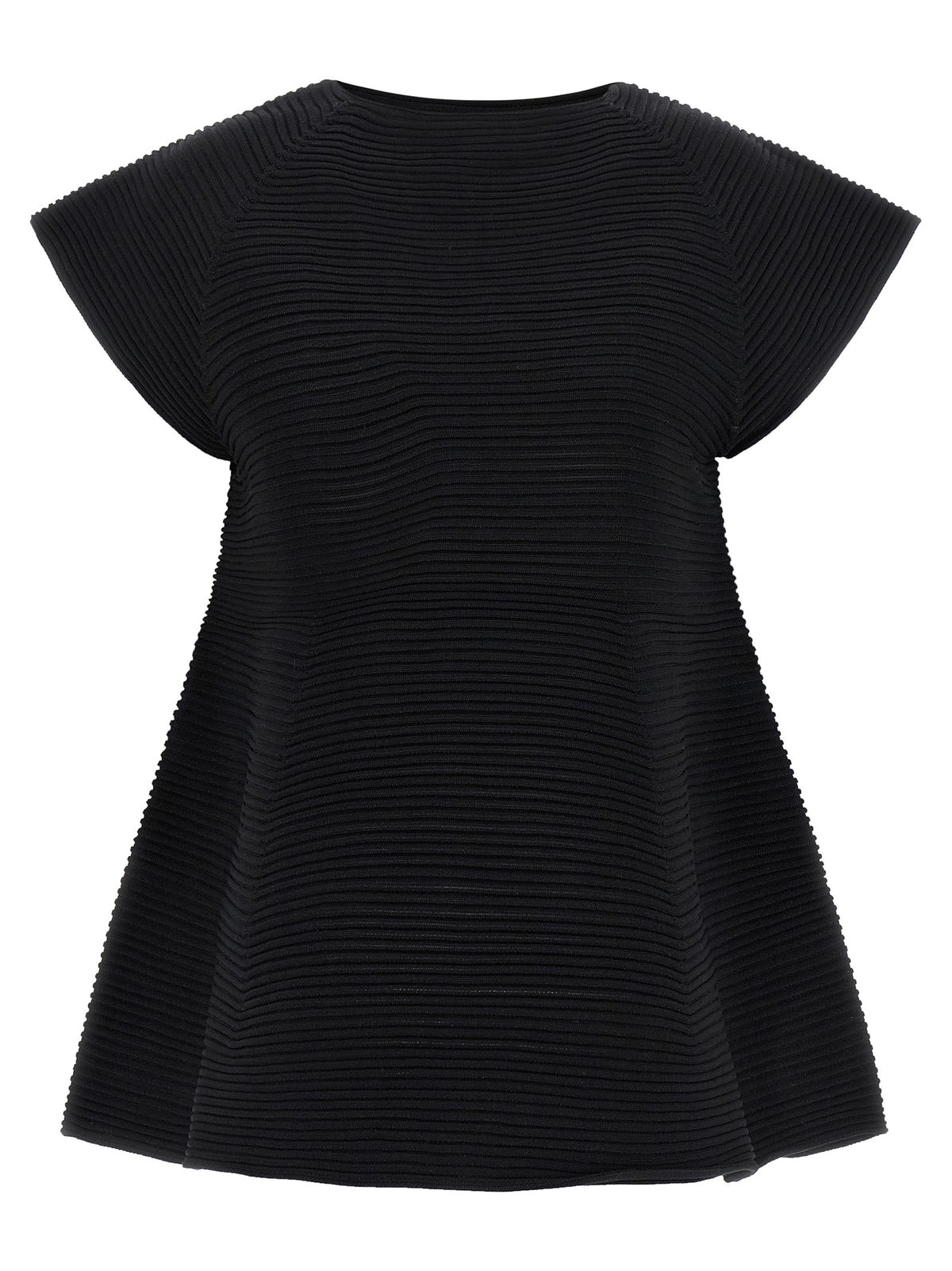 Issey Miyake Schwarzes Polyester-Kurzkleid