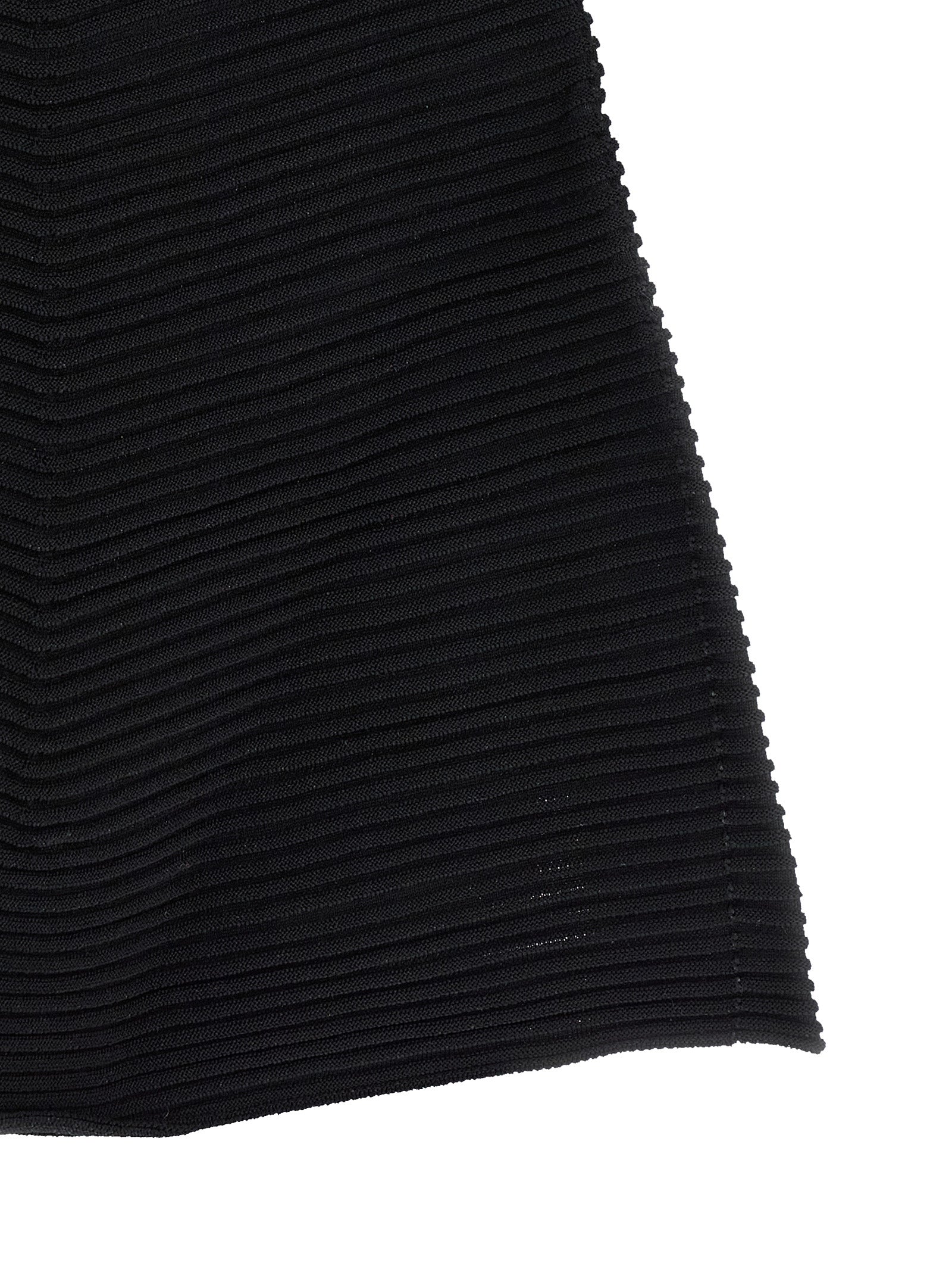 Issey Miyake Schwarzes Polyester-Kurzkleid