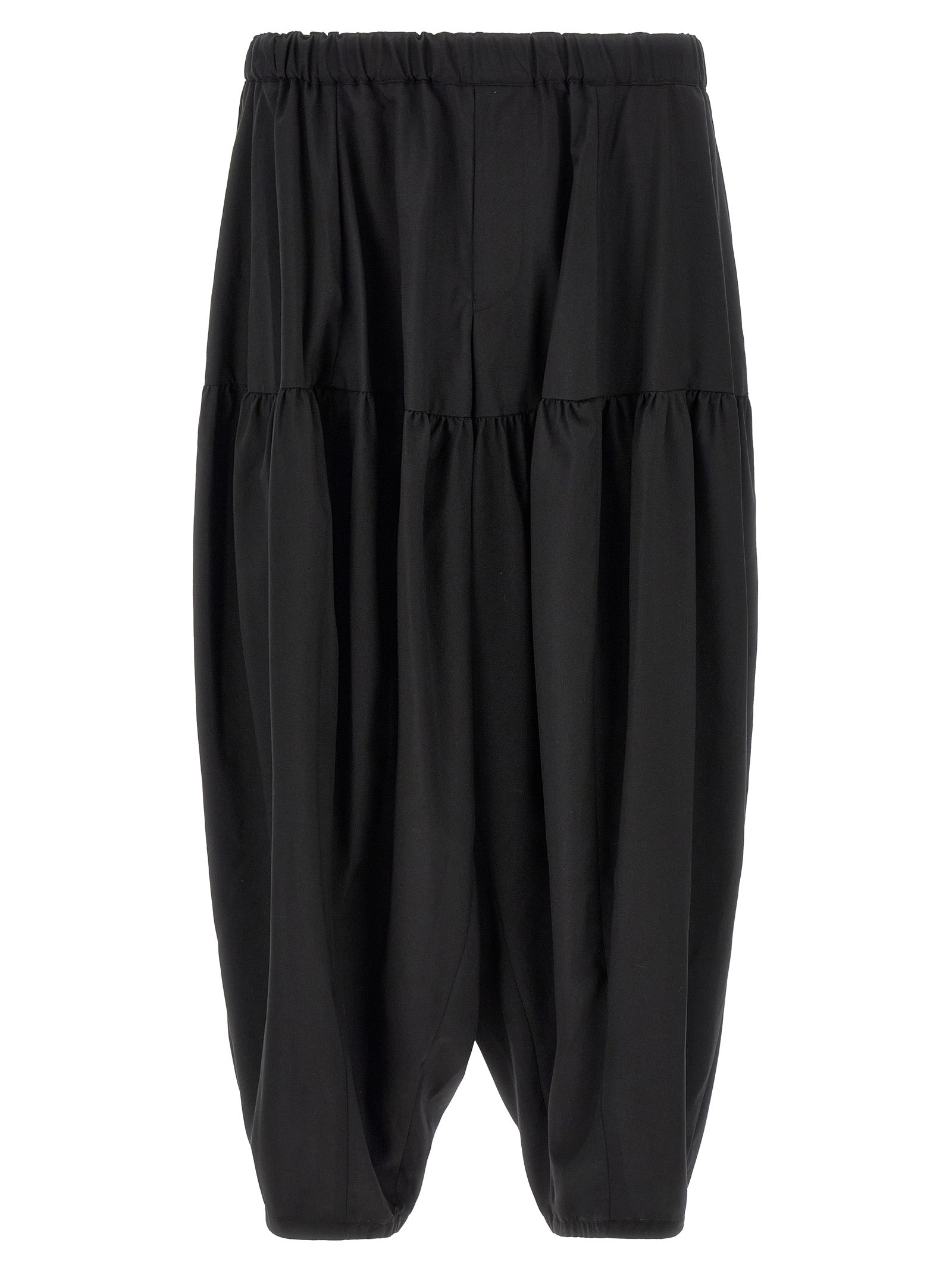 Comme Des Garçons Schwarze Freizeithose aus Polyester