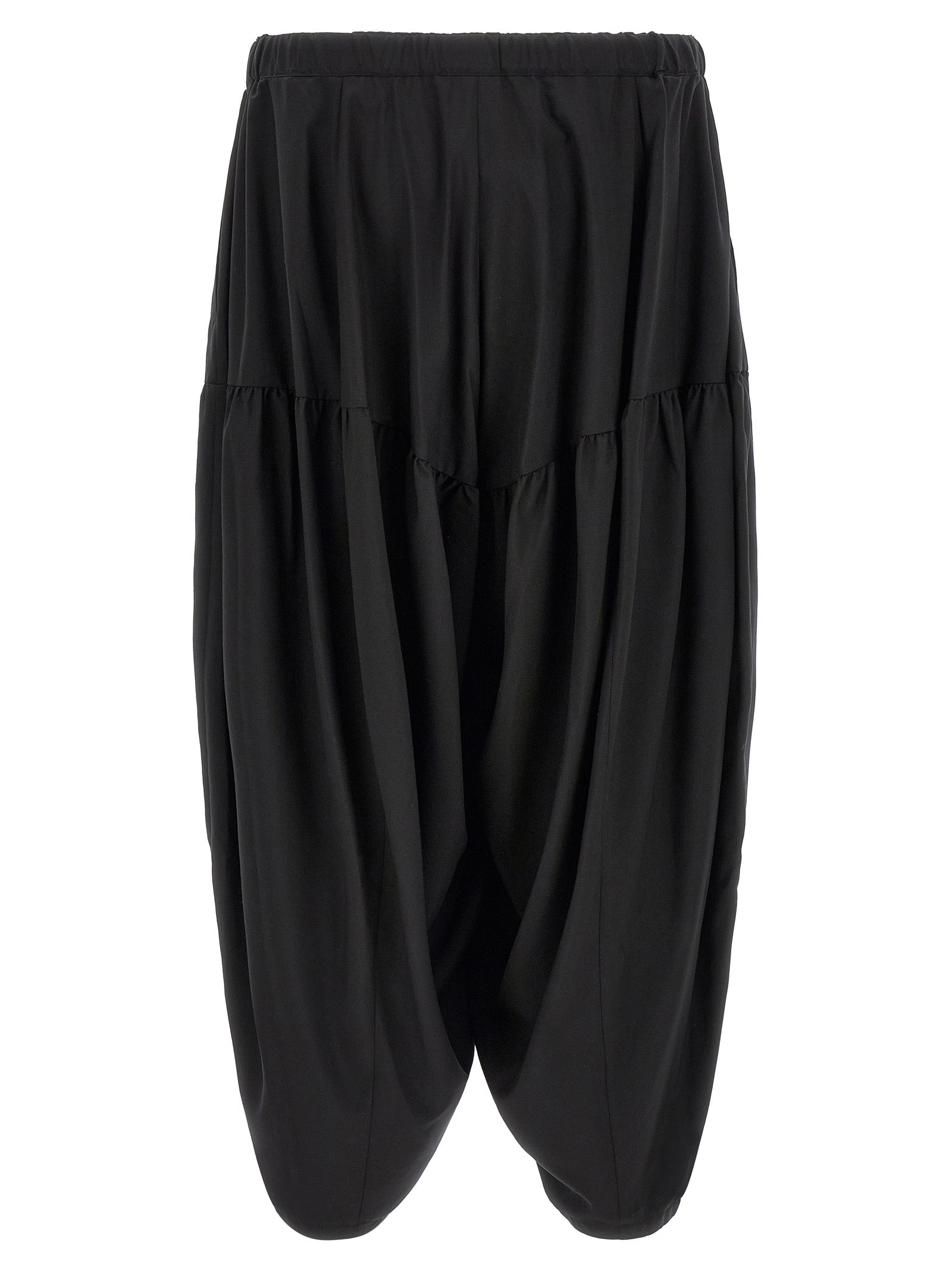 Comme Des Garçons Schwarze Freizeithose aus Polyester