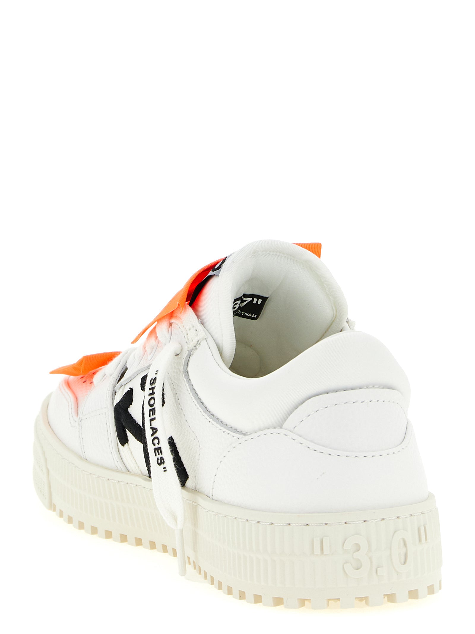 Off-White Weiße Kalbsleder-Sneaker im Athletic-Look