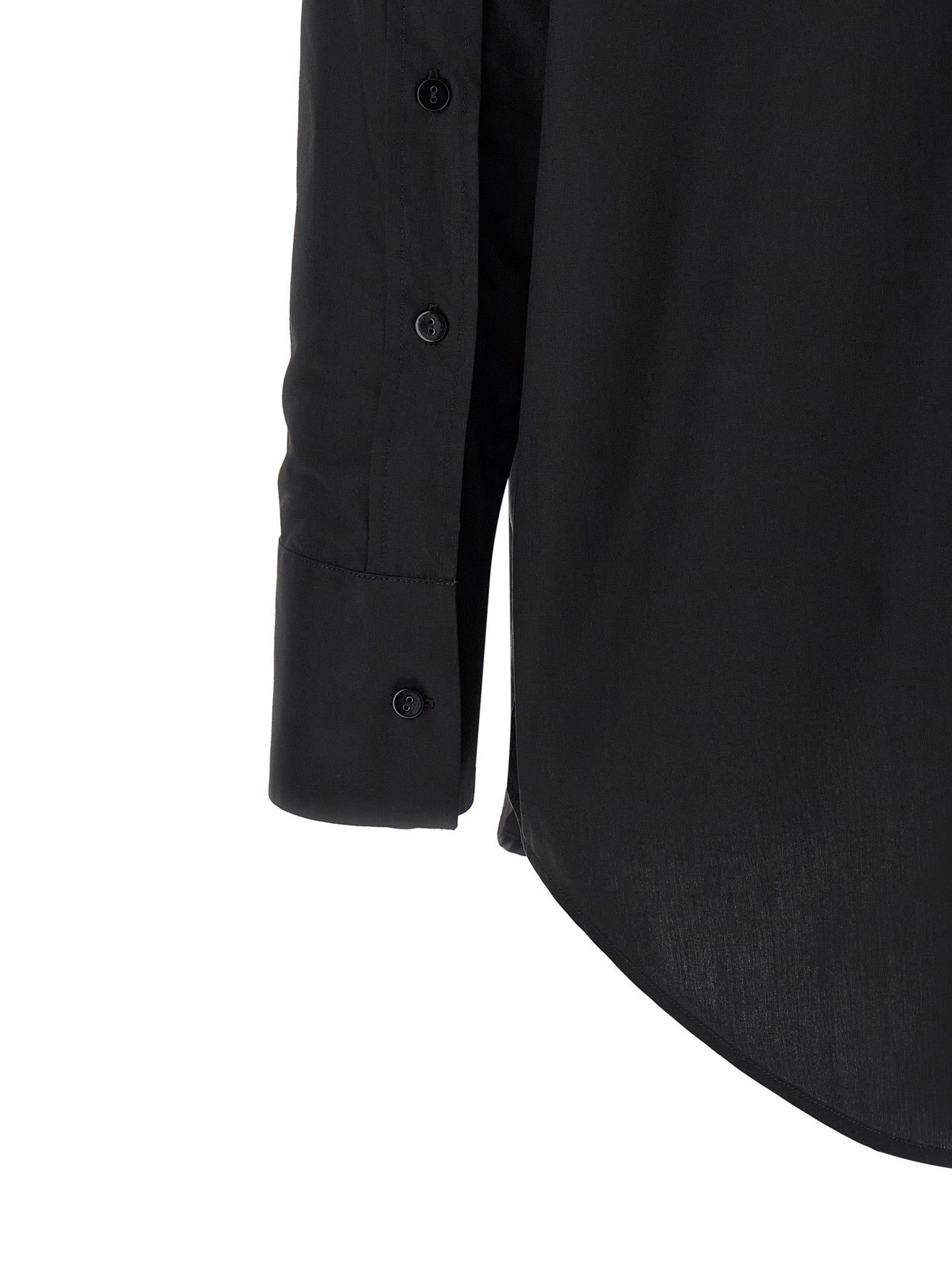 XACUS Schwarze Baumwollbluse