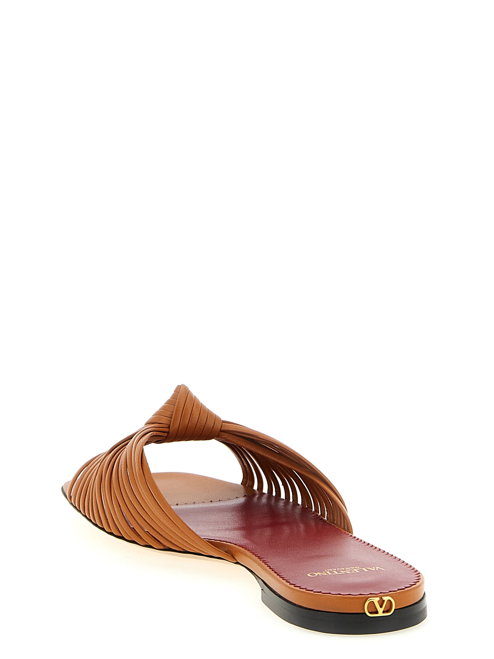 Valentino Garavani Braune Ziegenleder-Slipper