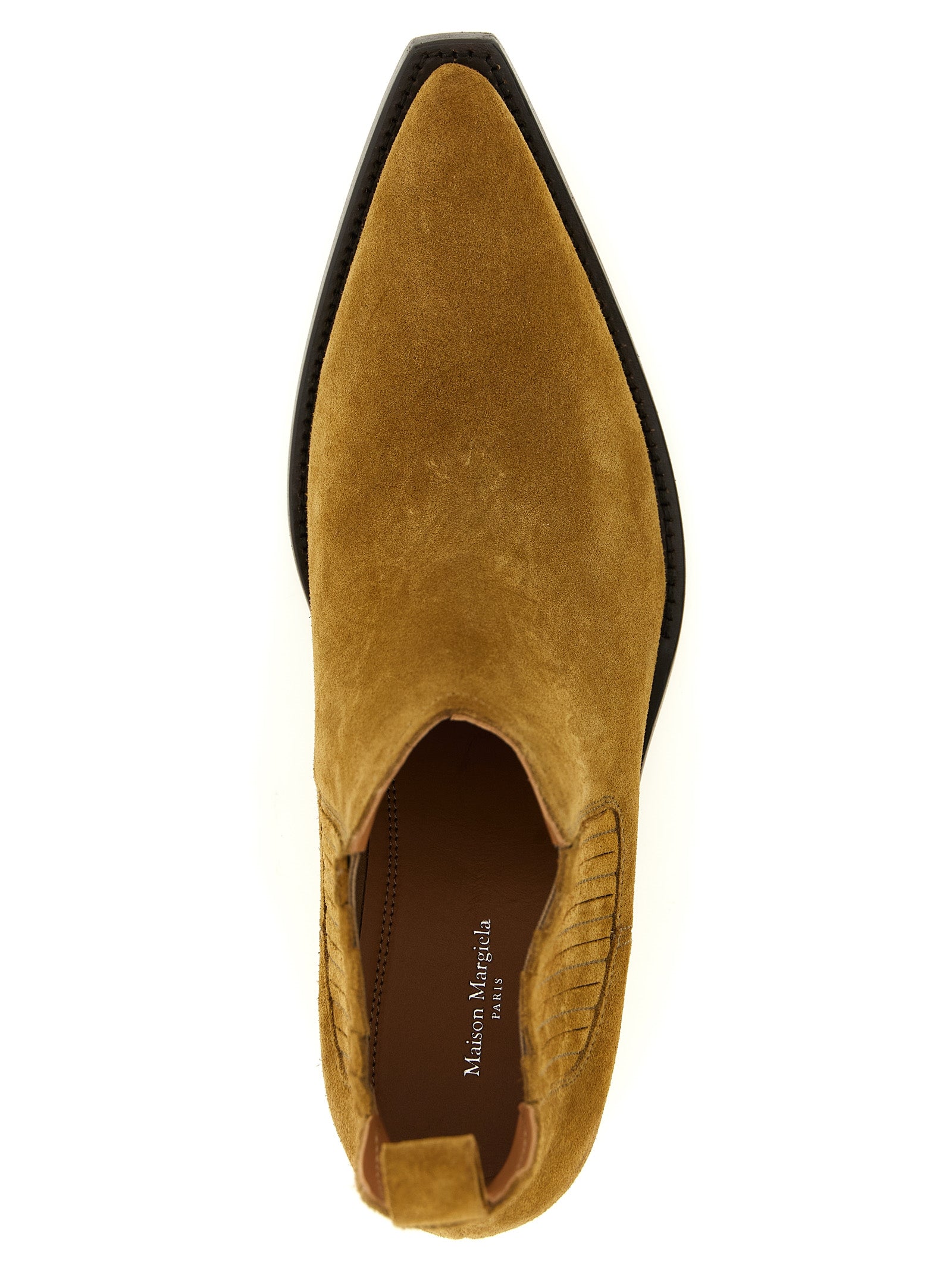 Maison Margiela Braune Ankle Boots aus Rindsleder