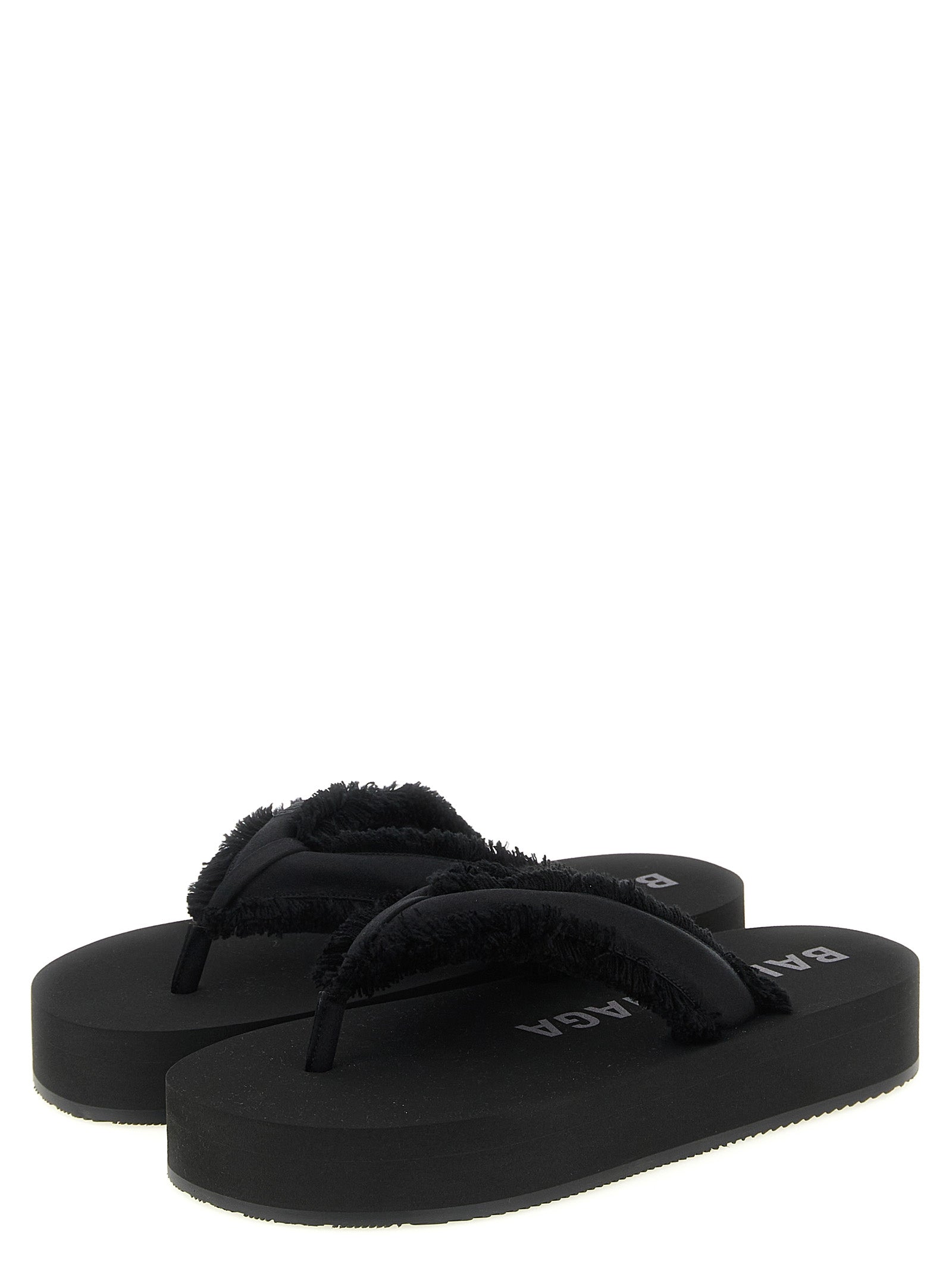 Balenciaga Schwarze Viscose-Slipper