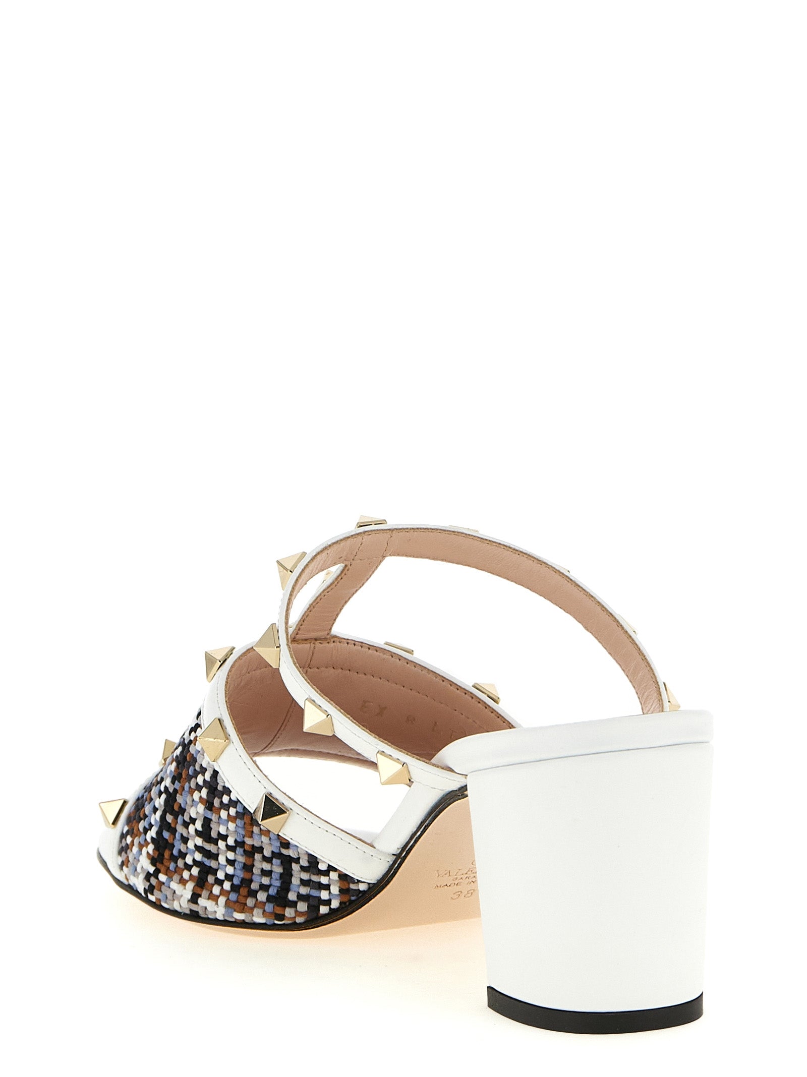 Valentino Garavani Weiße Plateau-Sandalen aus Polyester