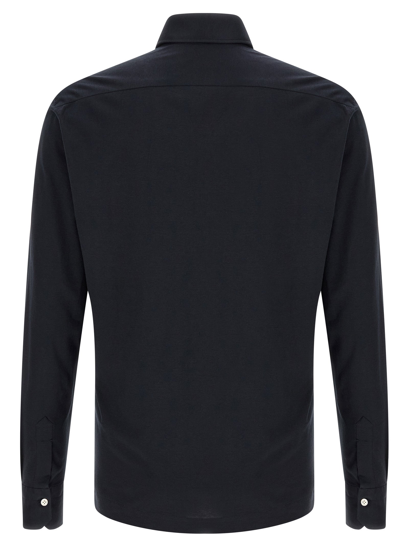 Kiton Blaues Baumwoll-Polohemd