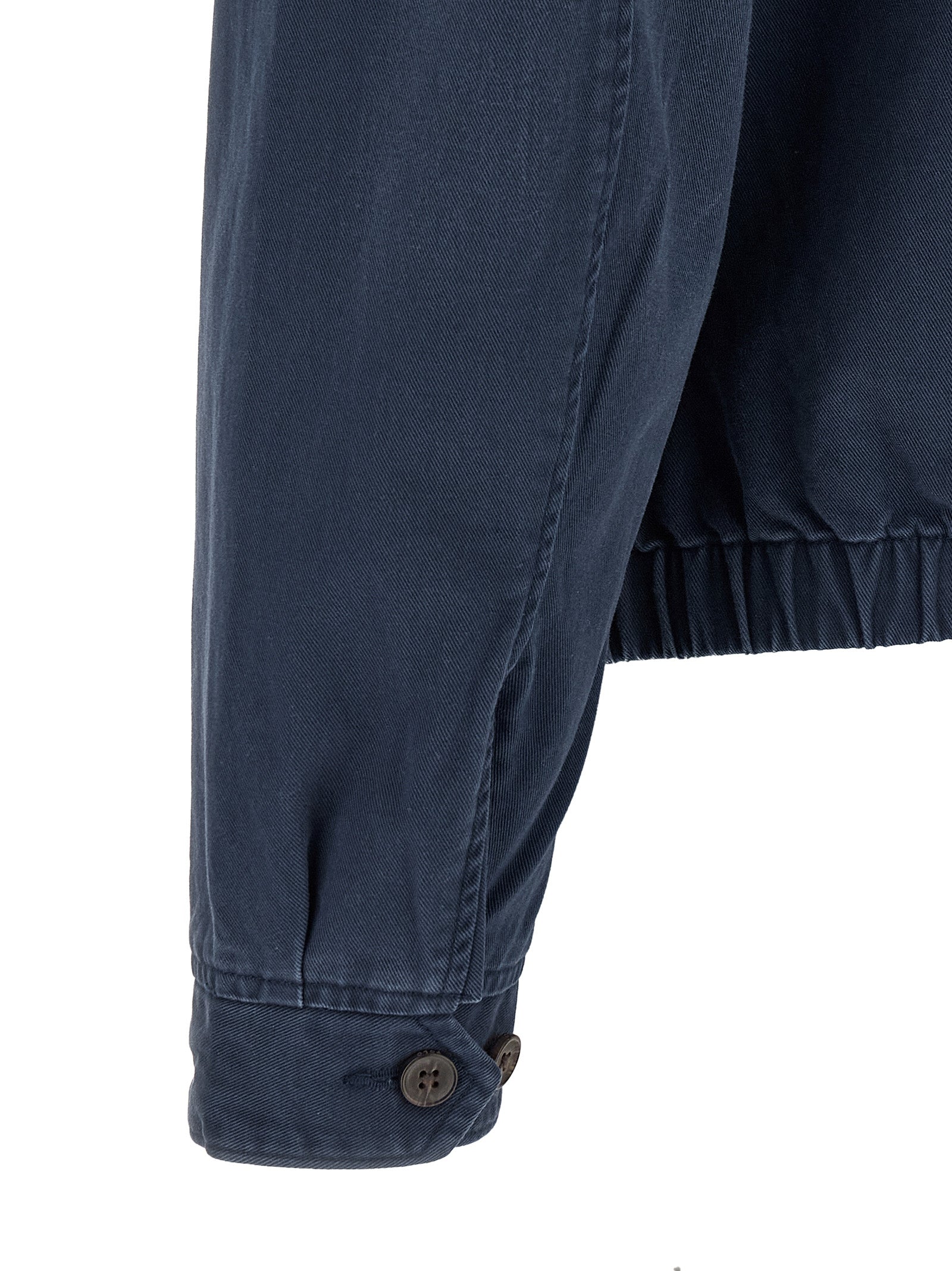 Polo Ralph Lauren Blaue Baumwolljacke in voller Länge