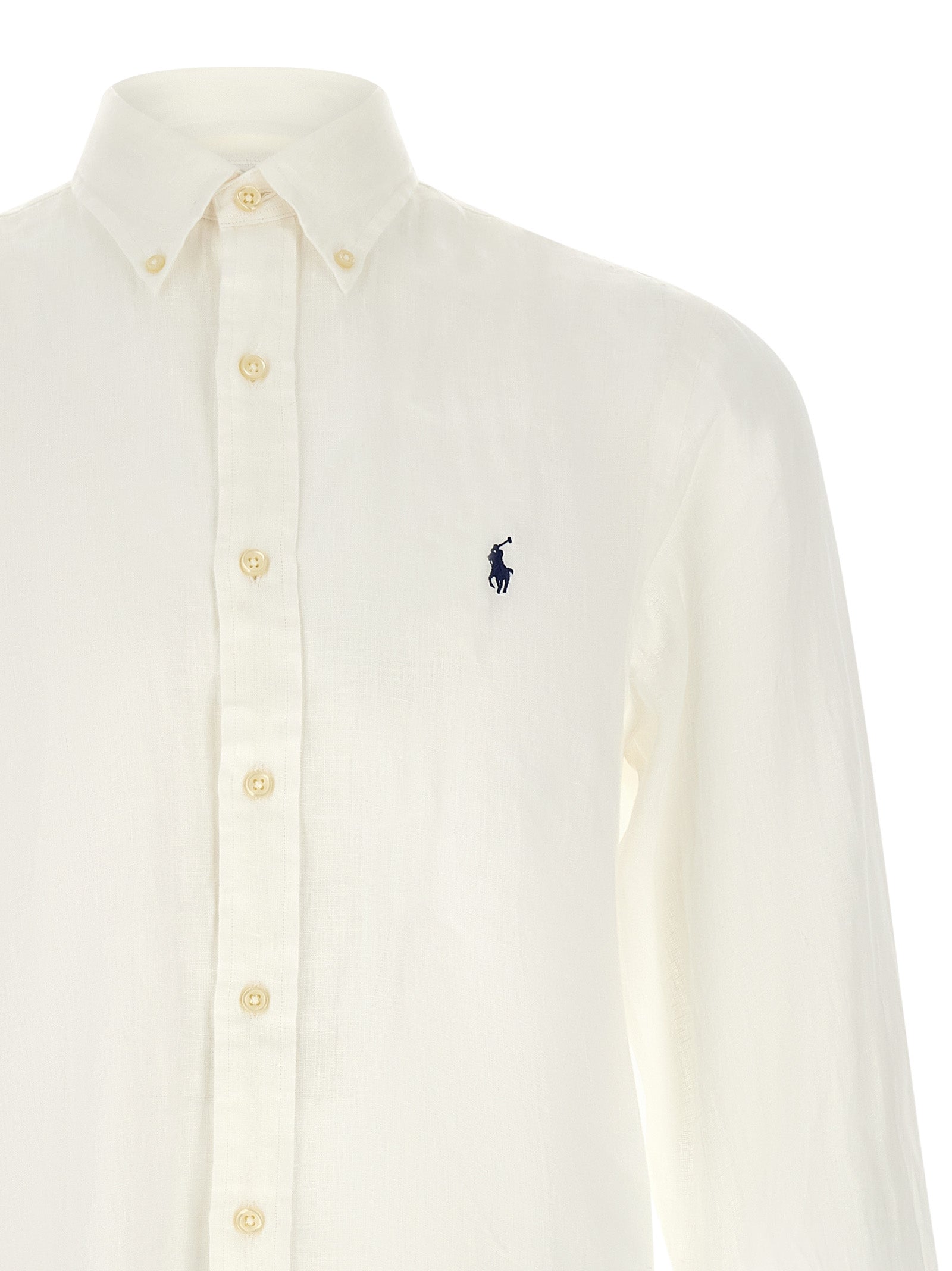 Polo Ralph Lauren Weiße Leinenbluse