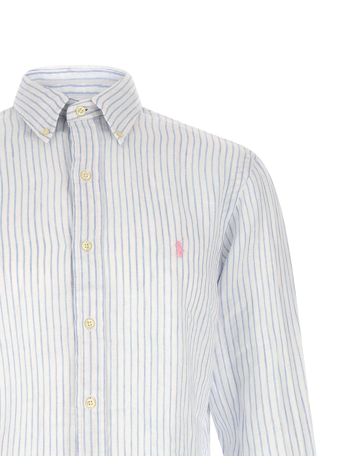 Polo Ralph Lauren Blaue Leinenbluse