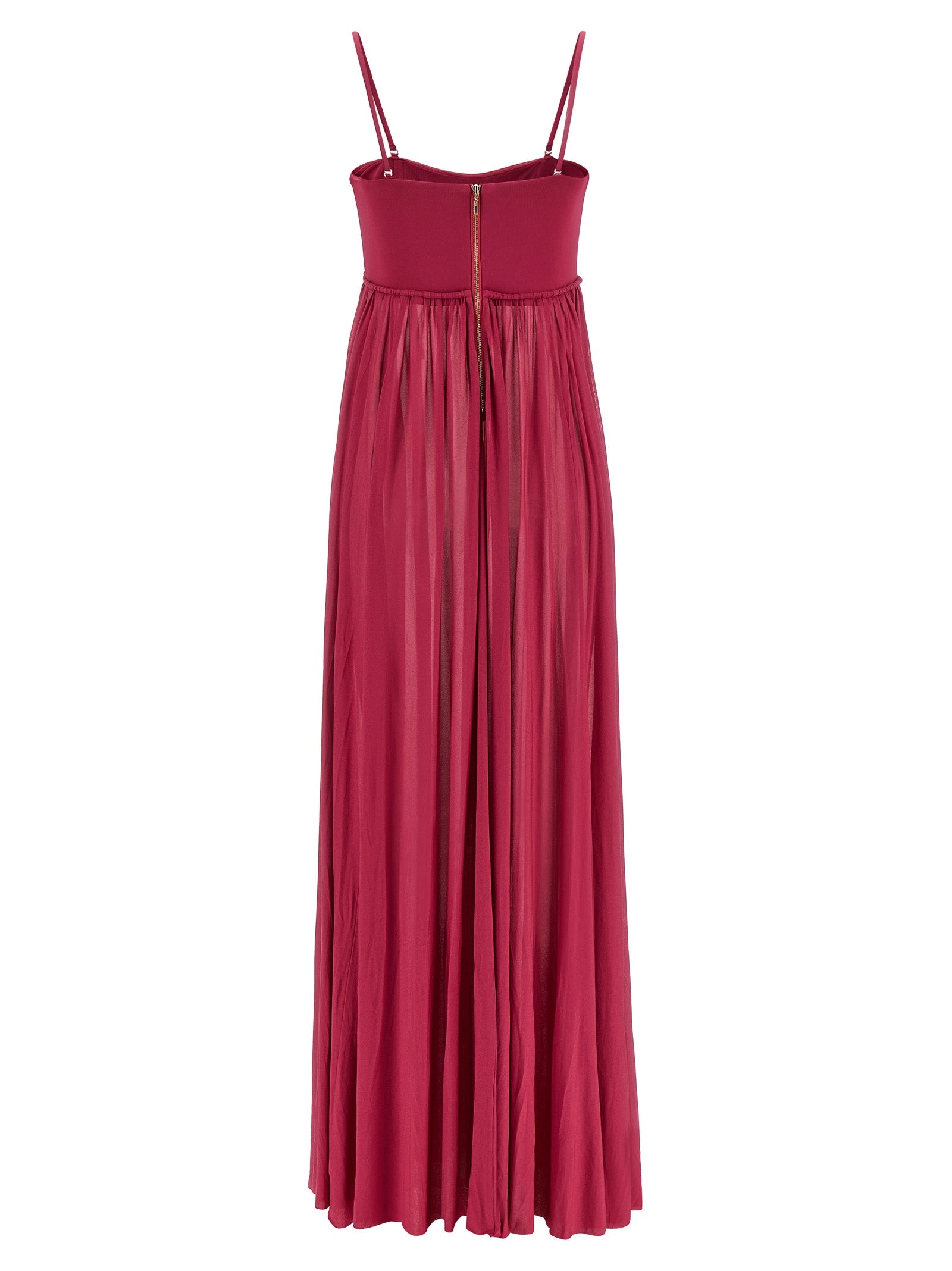 Zimmermann Langes Kleid aus Viskose in Fuchsia