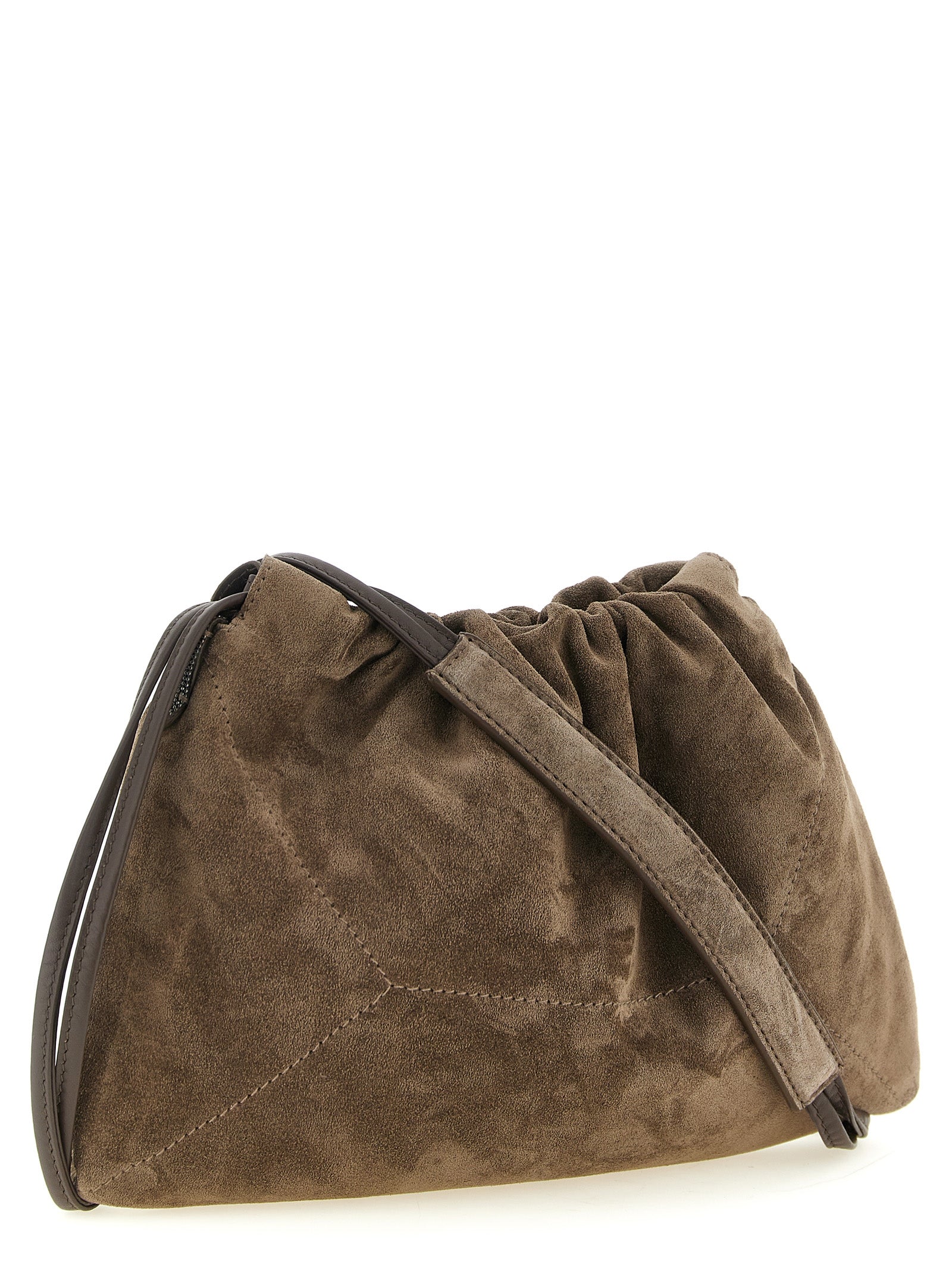 Brunello Cucinelli Braune Kalbsleder-Clutch