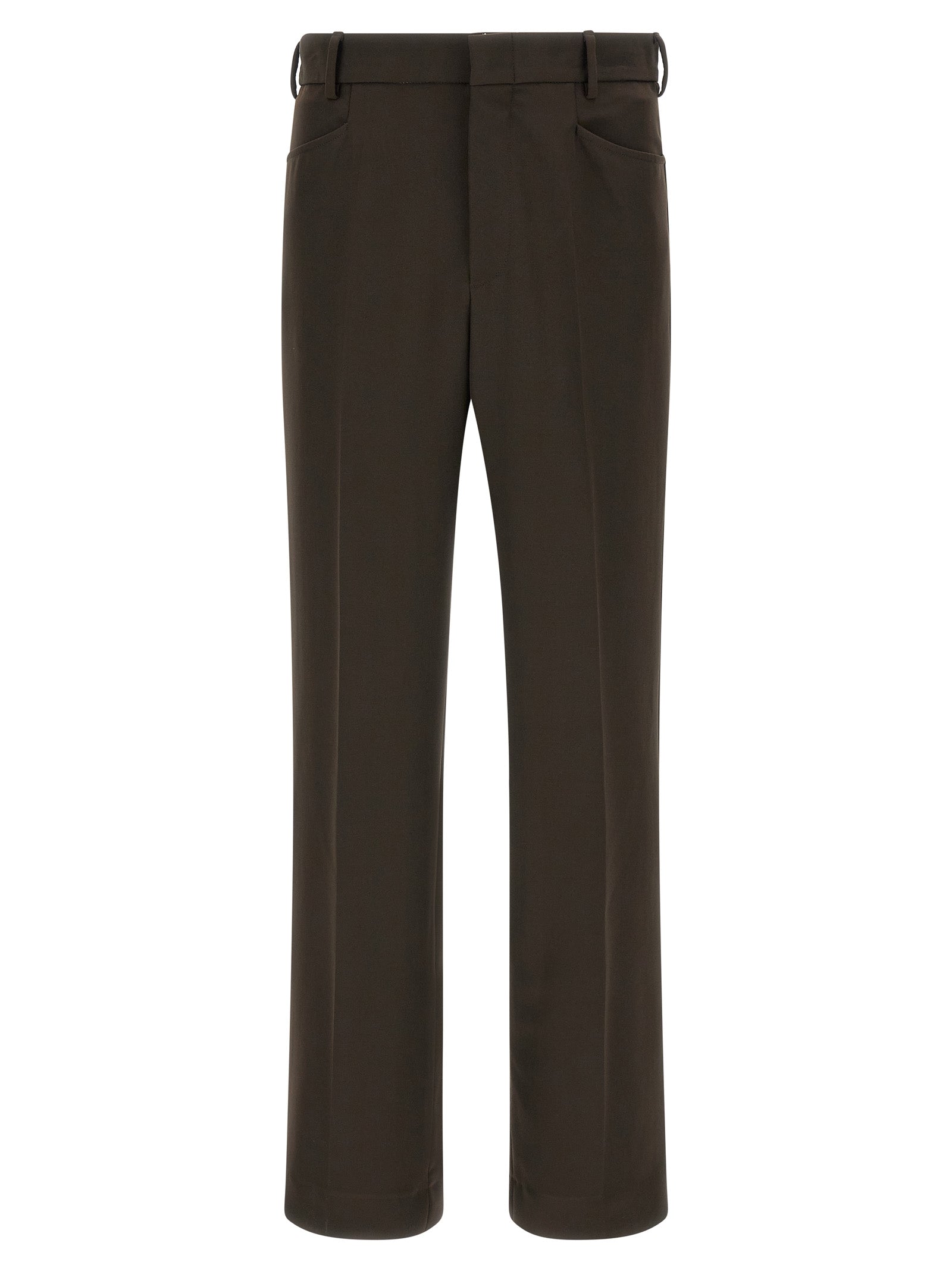 SECOND/LAYER Braune Freizeithose aus Polyester