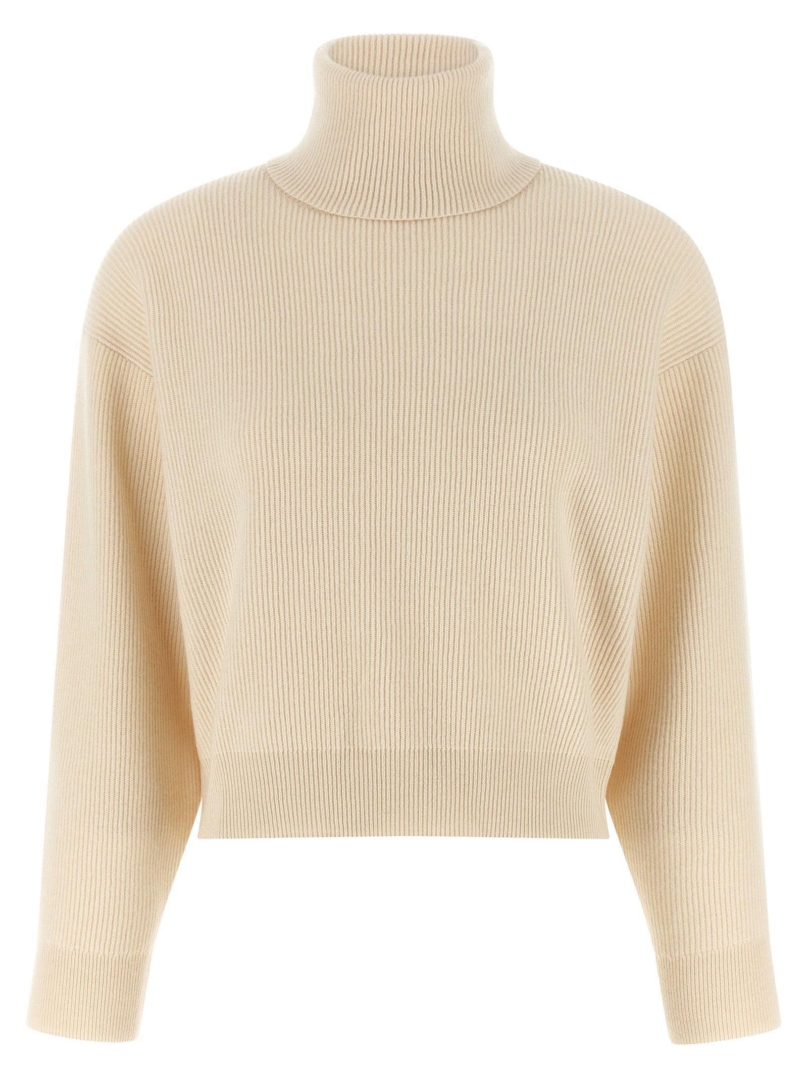Brunello Cucinelli Weiße Strickjacke aus reiner Schurwolle