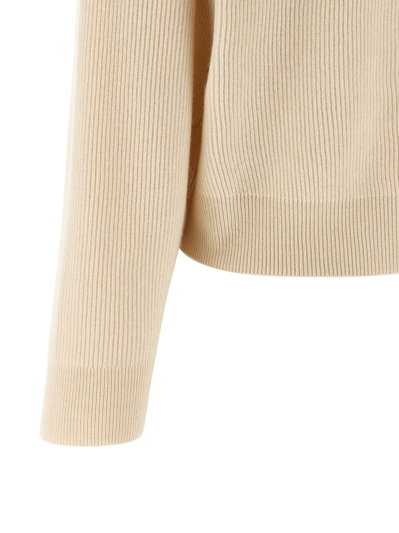 Brunello Cucinelli Weiße Strickjacke aus reiner Schurwolle