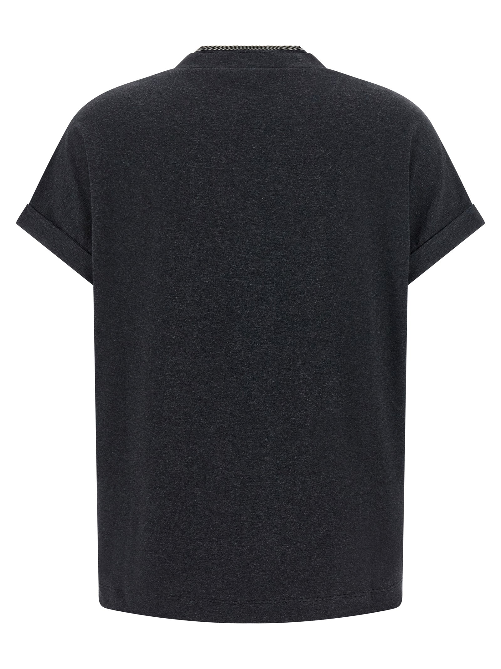 Brunello Cucinelli Graues Baumwoll-T-Shirt