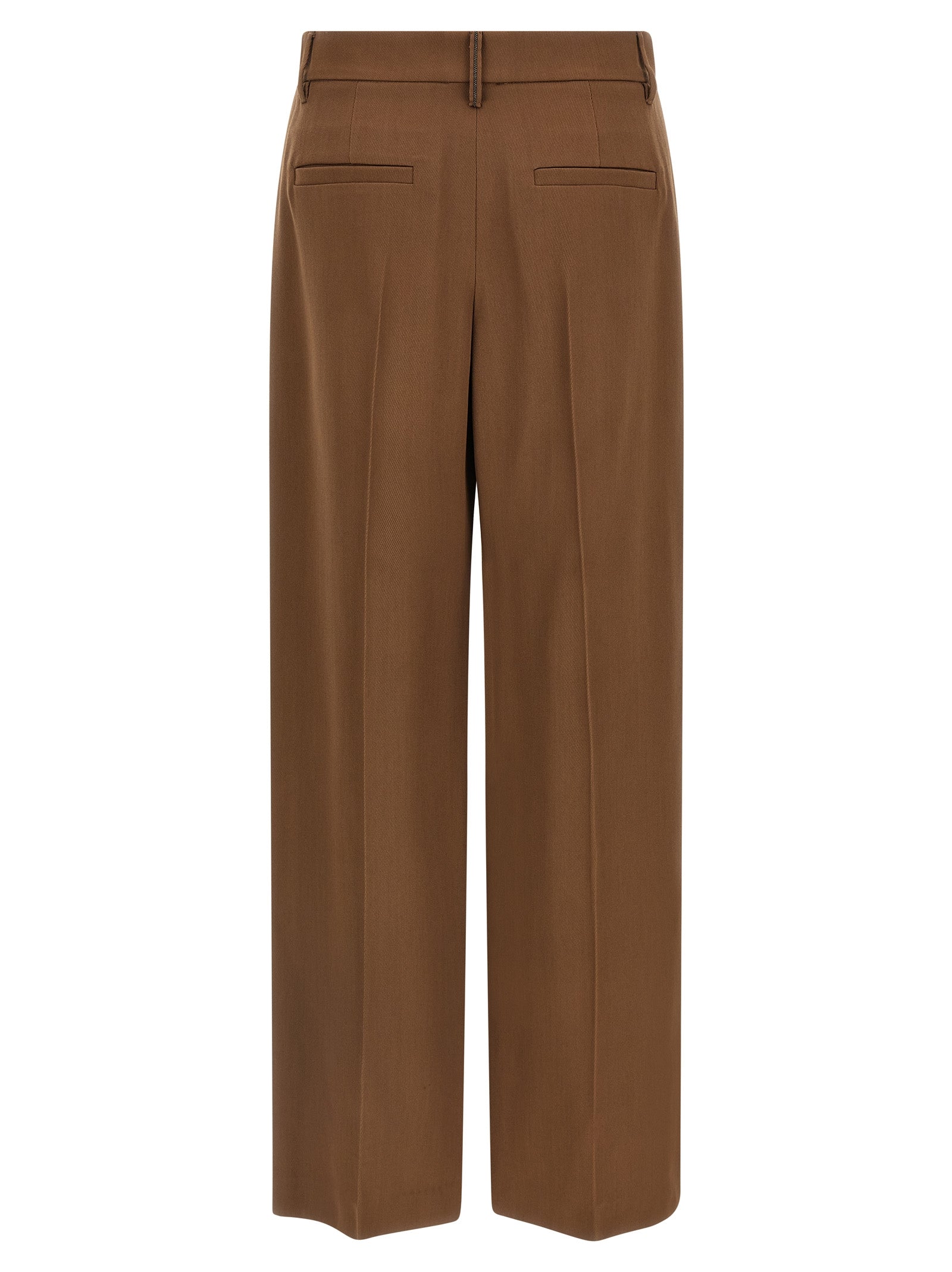 Brunello Cucinelli Braune Hose aus reiner Schurwolle