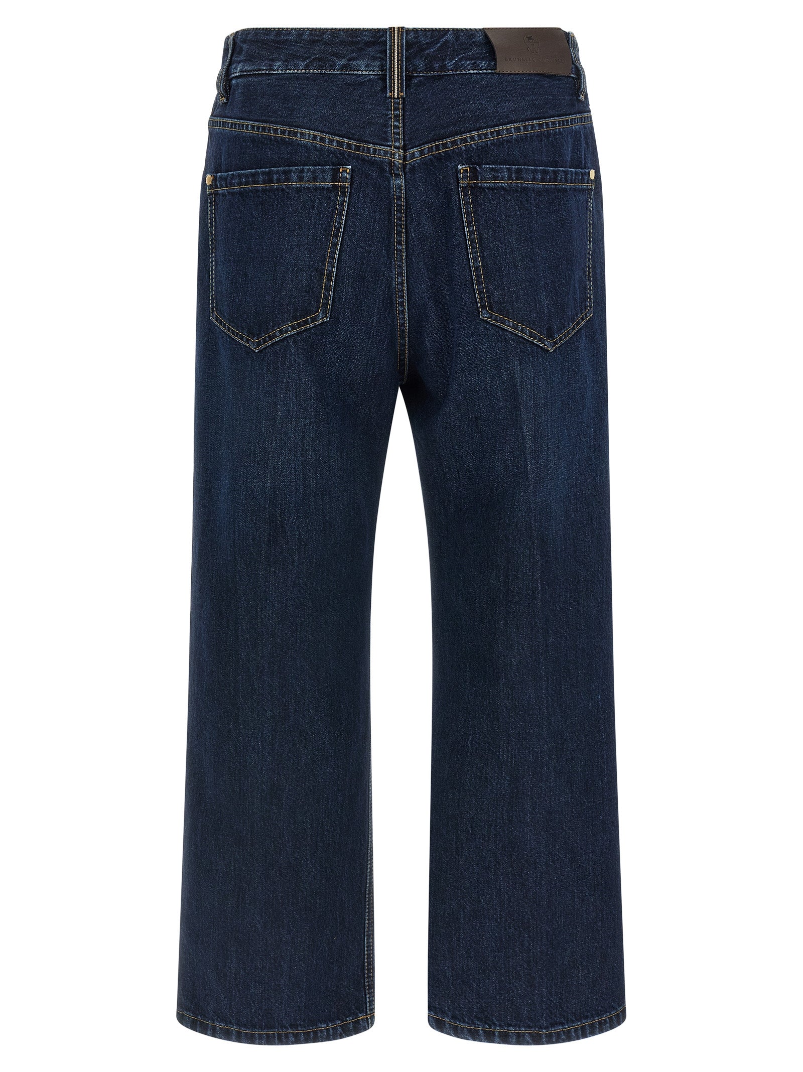 Brunello Cucinelli Blaue Cropped Jeans aus Baumwolle