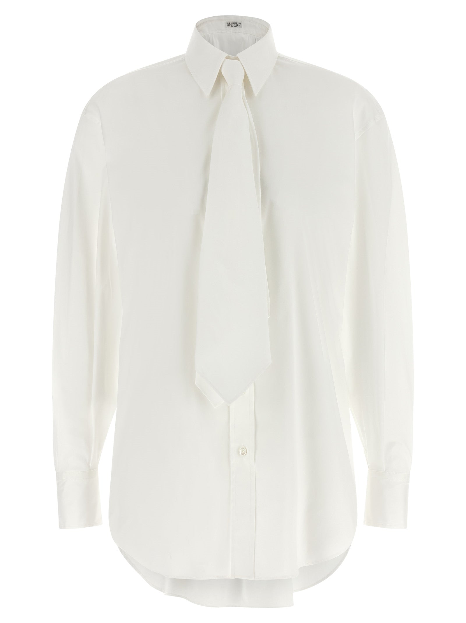 Brunello Cucinelli Weiße Baumwollbluse