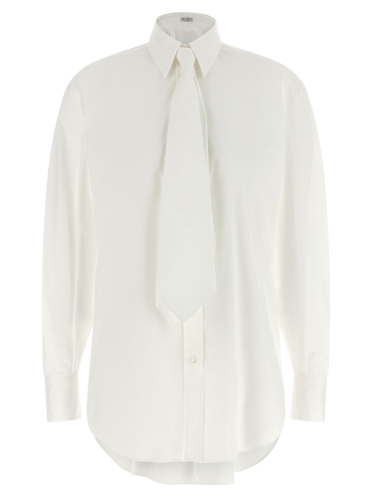 Brunello Cucinelli Weiße Baumwollbluse