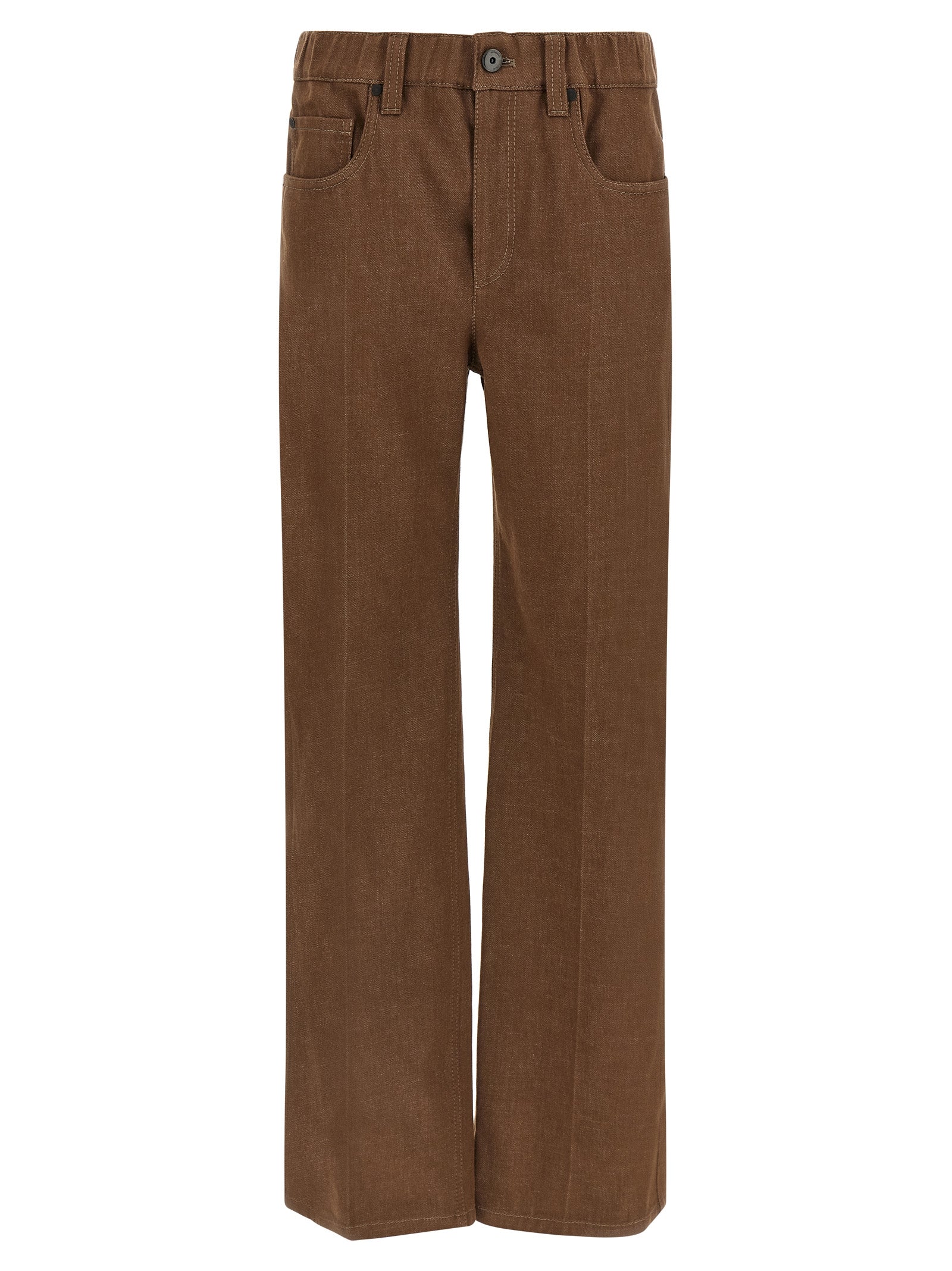 Brunello Cucinelli Braune Baumwolljeans Denim