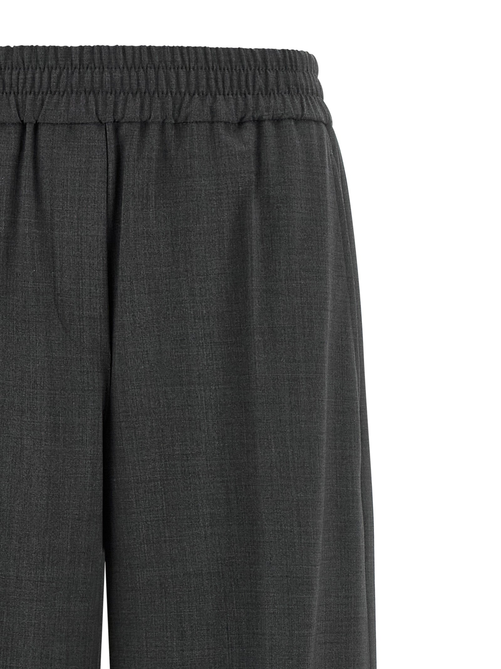 Brunello Cucinelli Graue Hose aus reiner Schurwolle mit ausgestelltem Bein