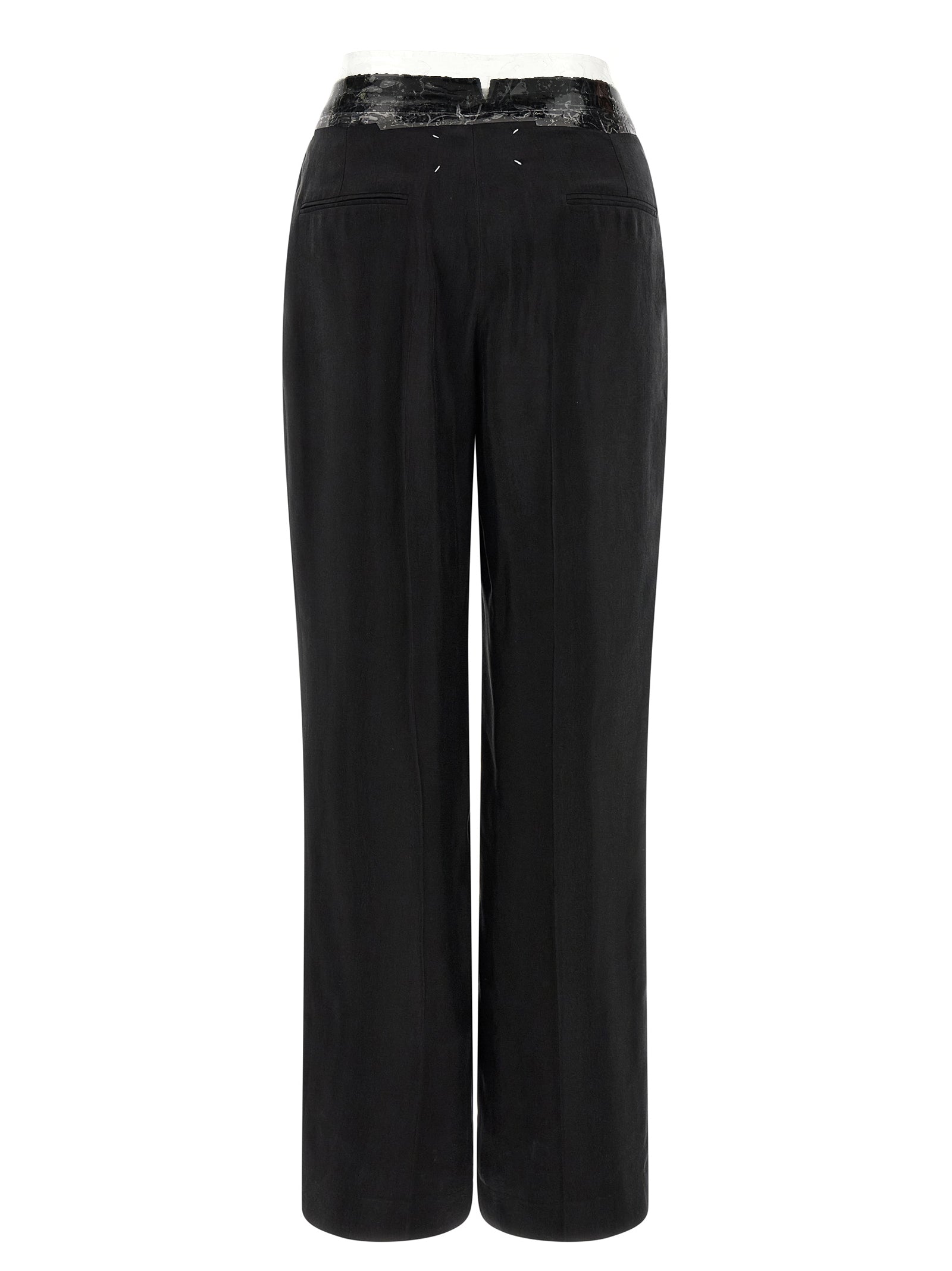 Maison Margiela Schwarze Kupferfarbene Freizeithose