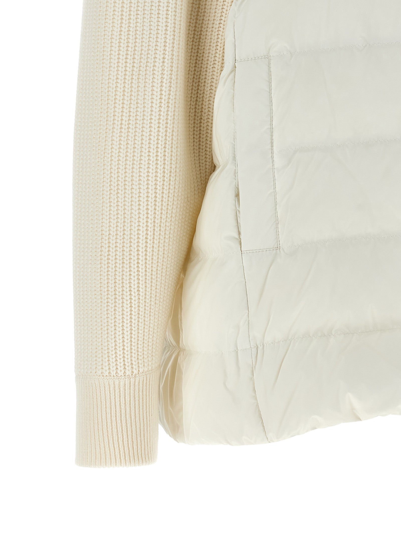 Brunello Cucinelli Weiße Polyester-Jacke in voller Länge