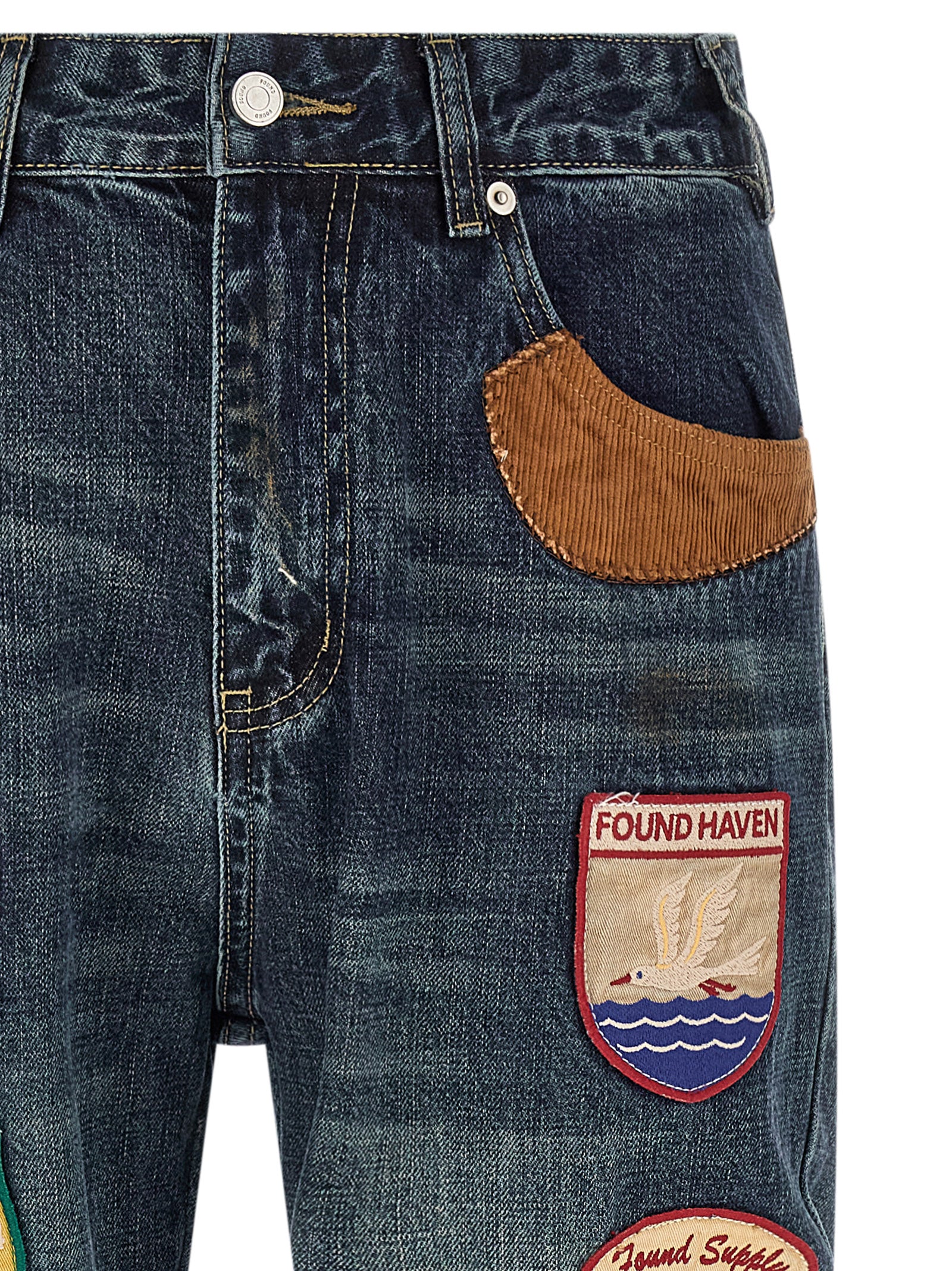 FOUND Blaue Jeans aus Baumwolle im geraden Schnitt