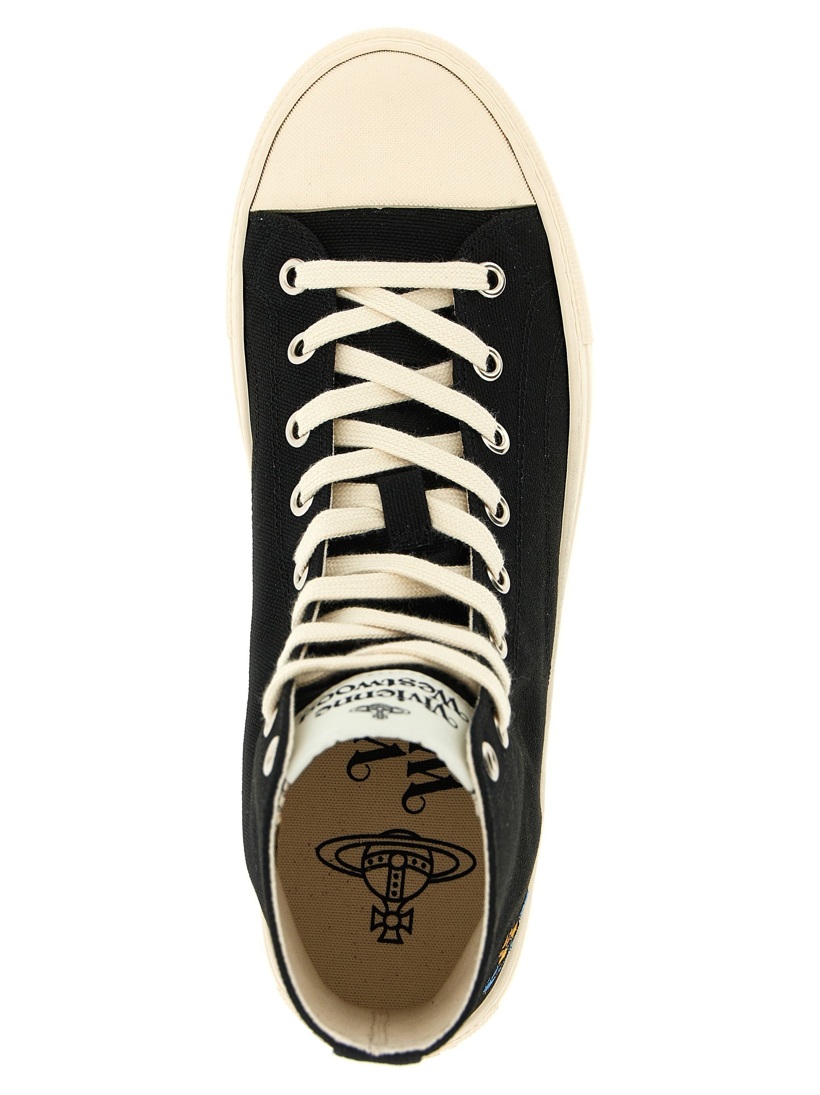 Vivienne Westwood Zweifarbige High-Top-Sneaker aus Baumwolle
