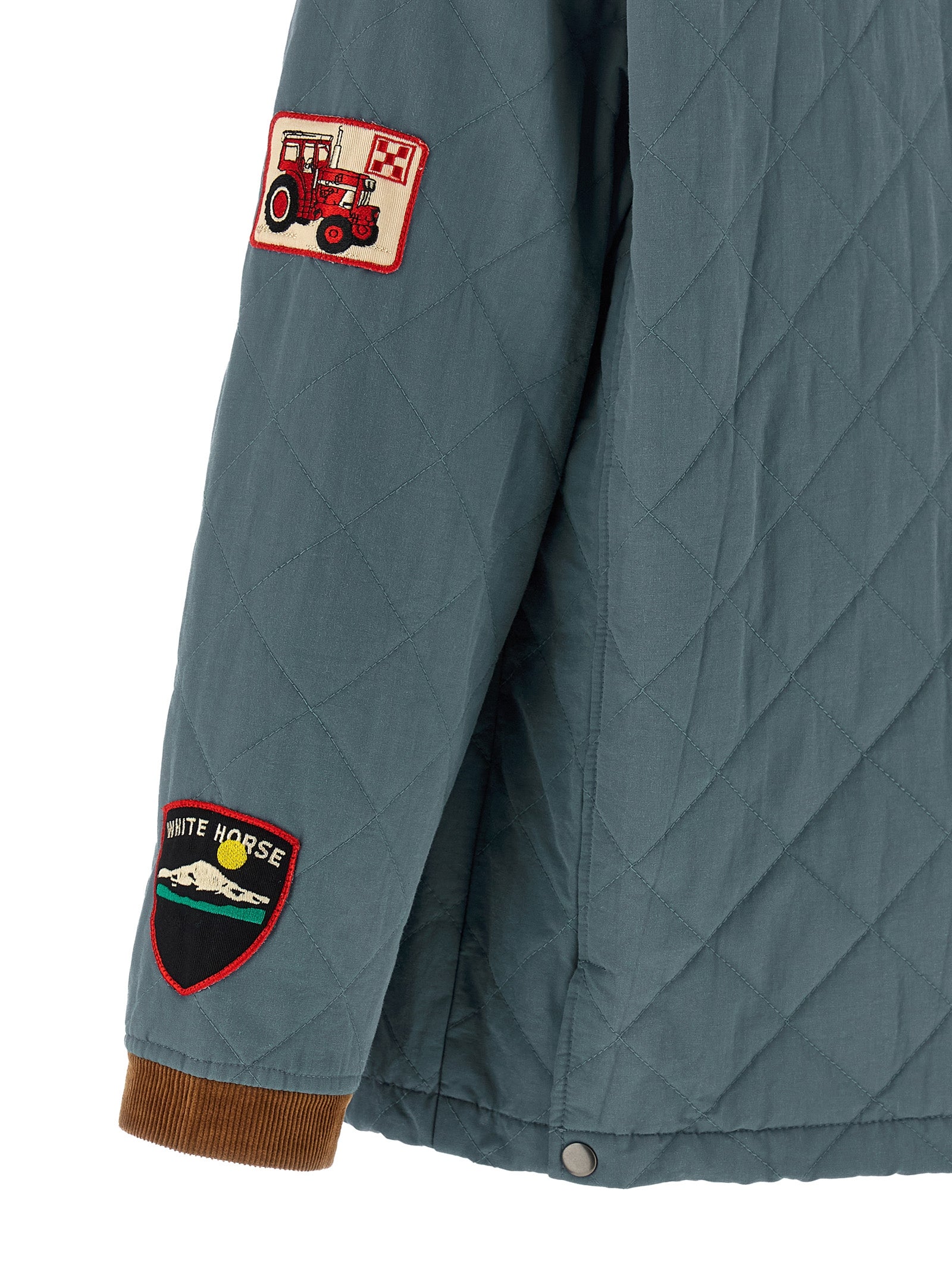FOUND Blaue Baumwolljacke in voller Länge