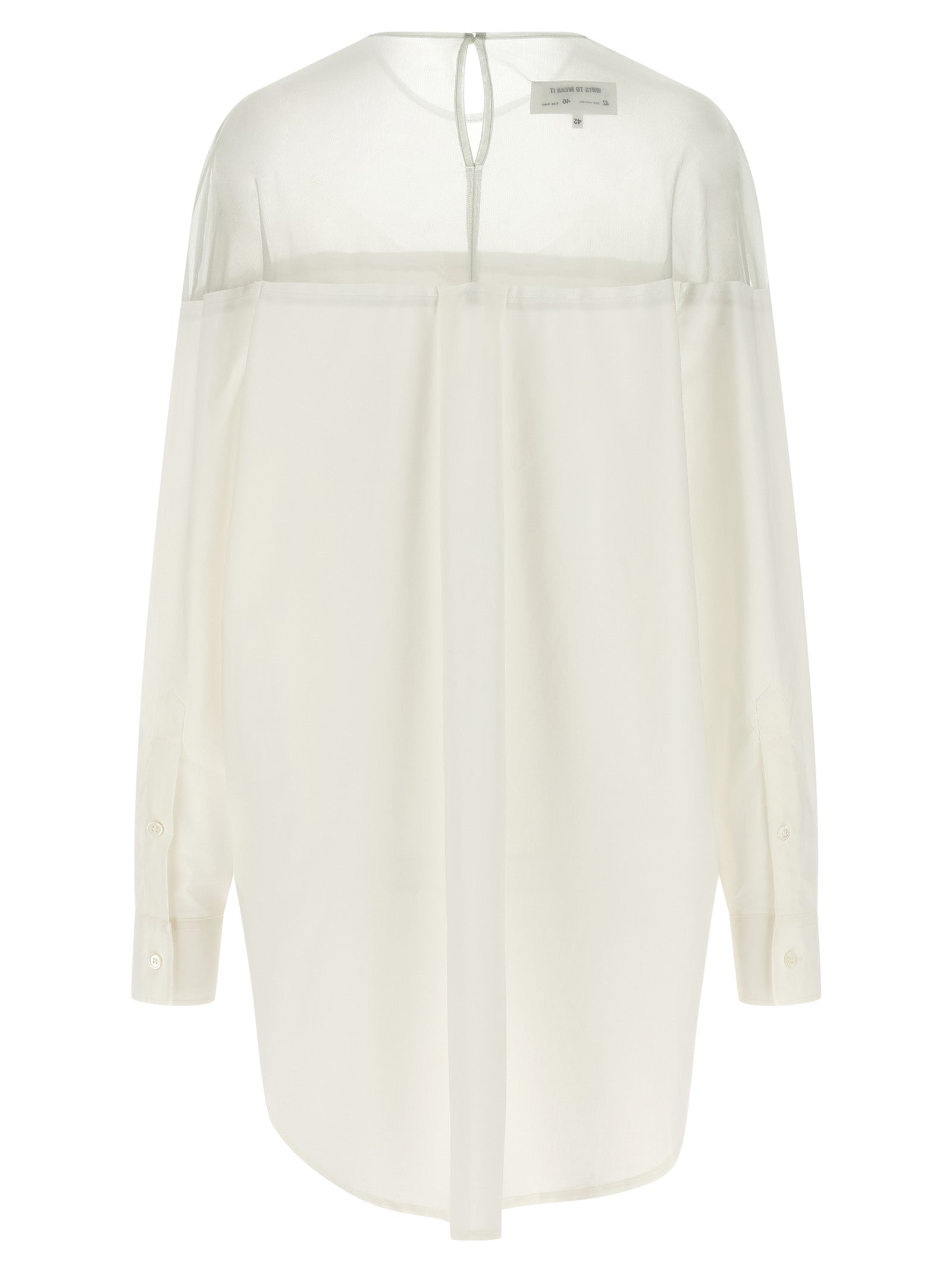 MM6 Maison Margiela Weiße Baumwollbluse