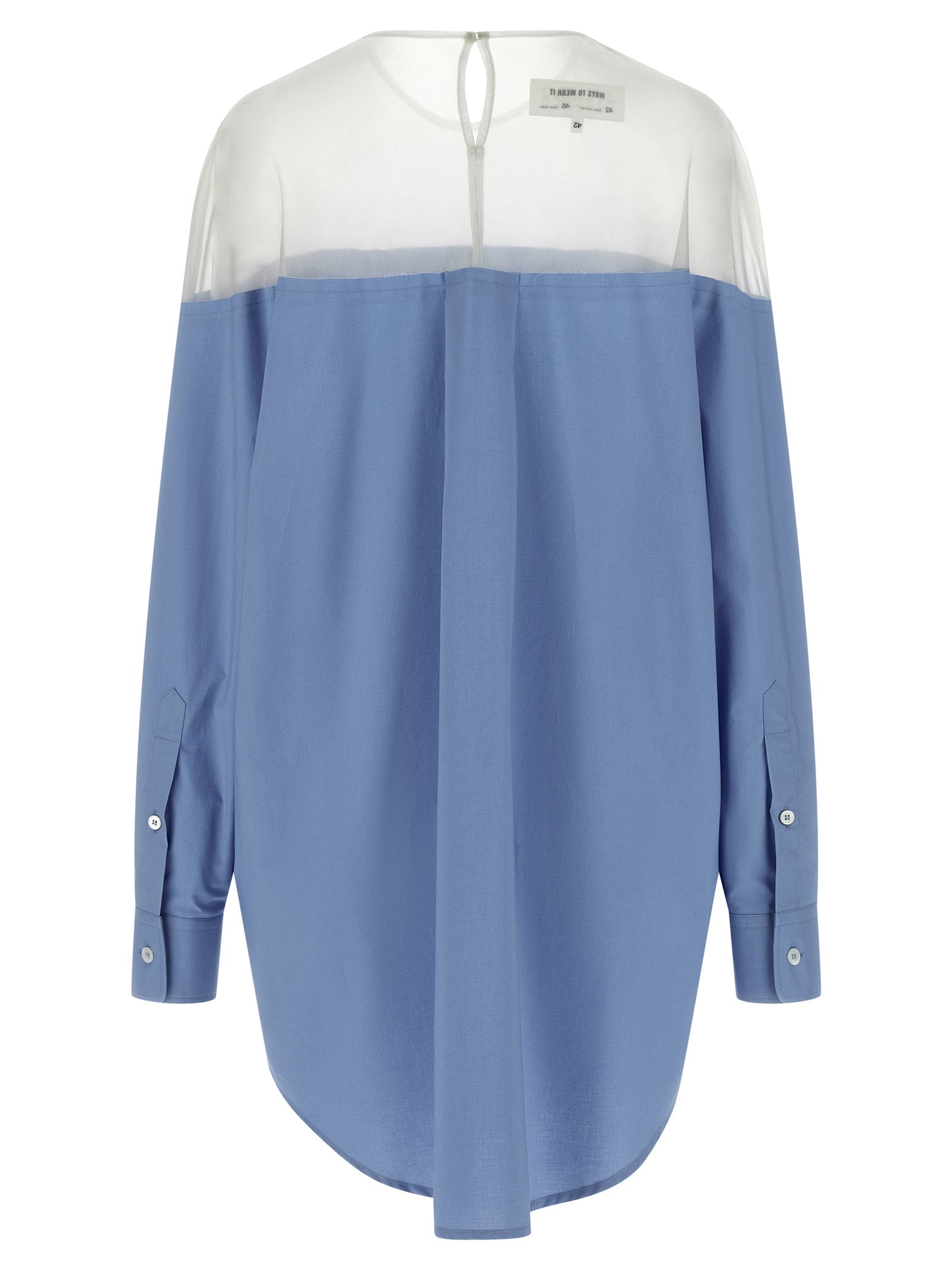 MM6 Maison Margiela Blaue Baumwollbluse