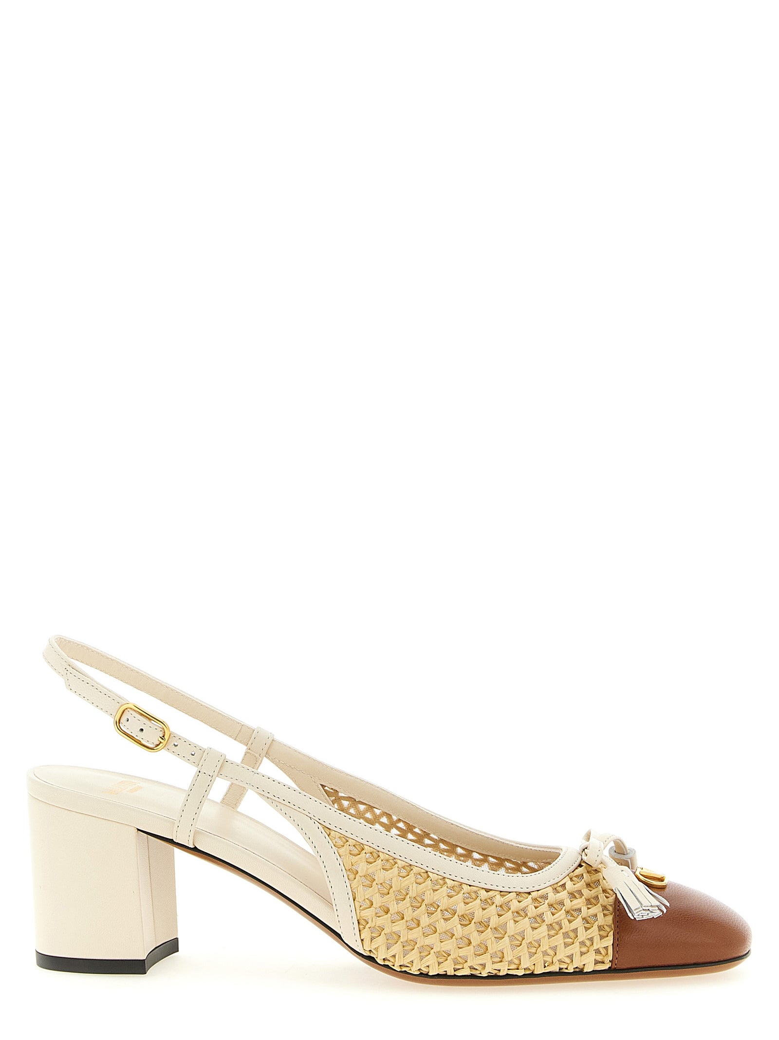 Valentino Garavani Beige Ziegenleder Pumps mit mittlerem Absatz