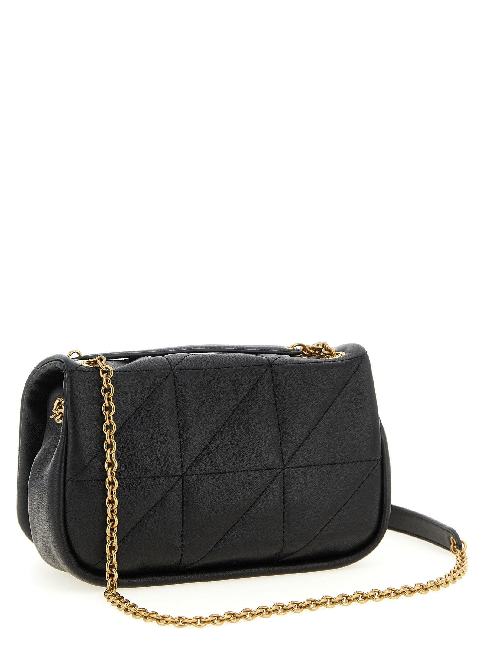 Saint Laurent Schwarze Lammleder-Schultertasche