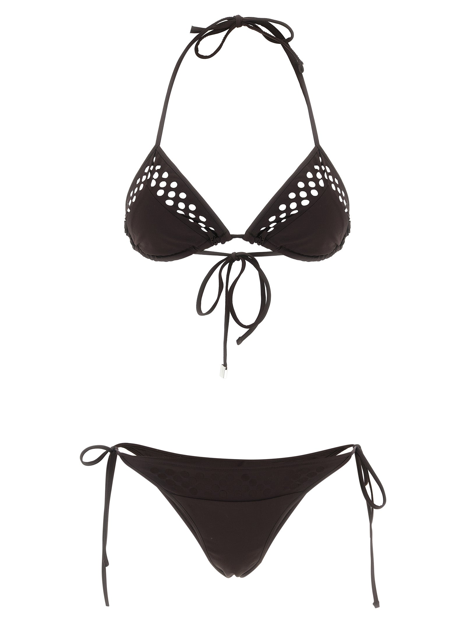 The Attico Brauner Bikini aus Polyamid